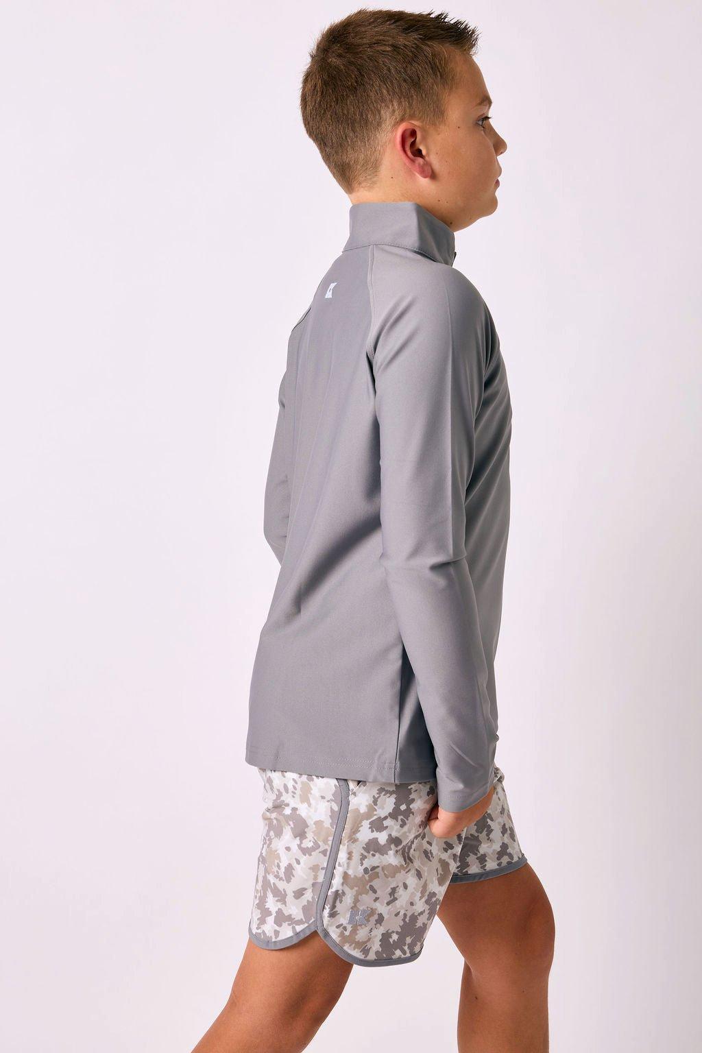 Boys Half Zip - Grey image number 4