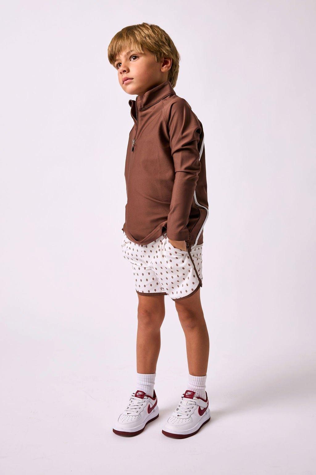 Retro Half Zip- Brown image number 4
