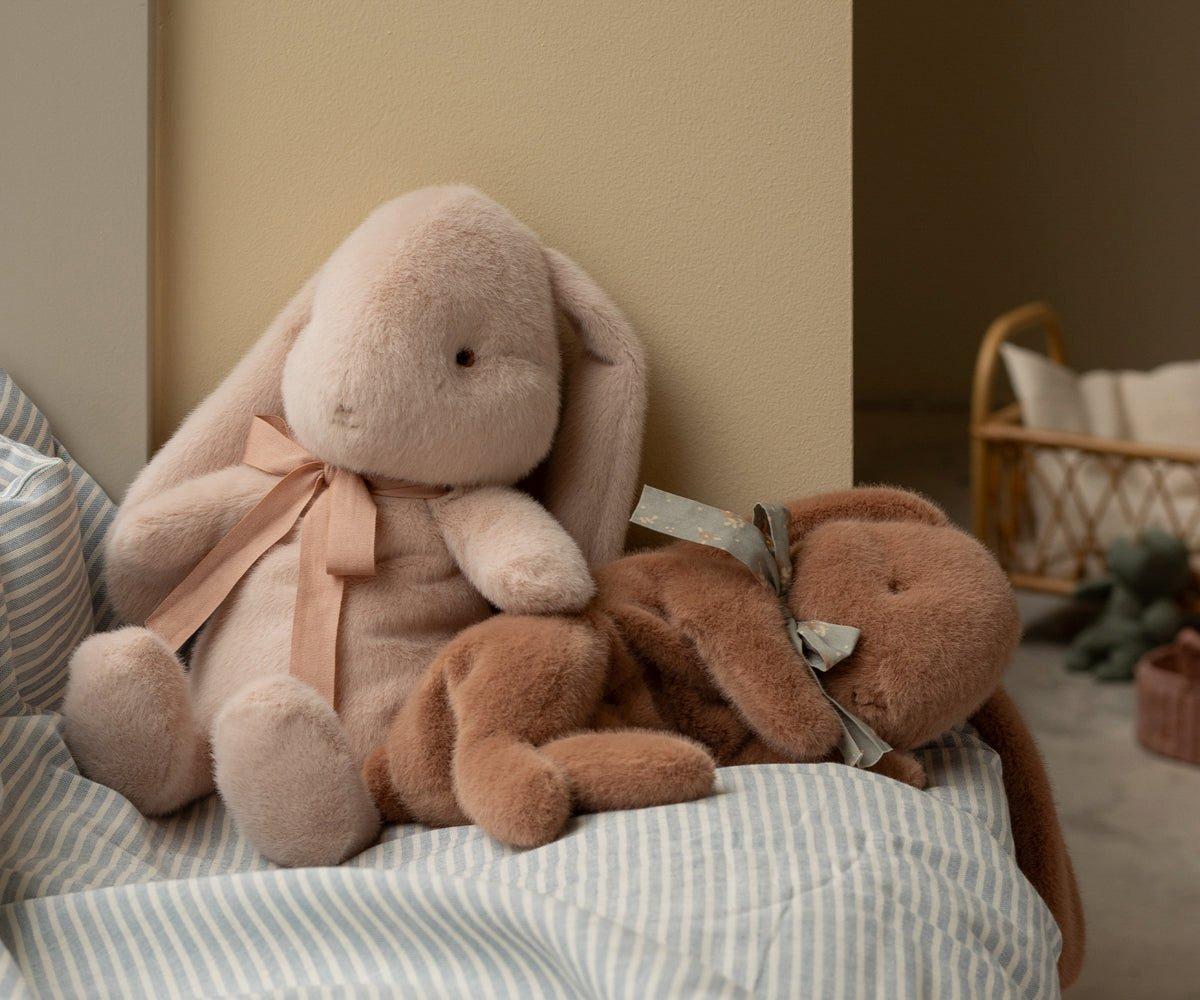 Sleeping bunny plush, Small - Soft brown image number 1