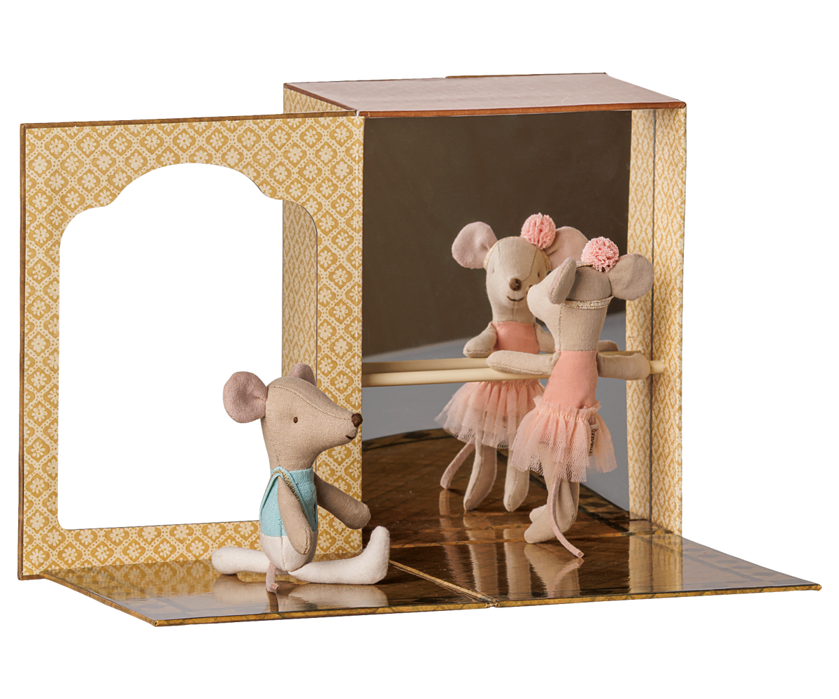 Ballet mice in dance studio, Little sister and brother image number 1