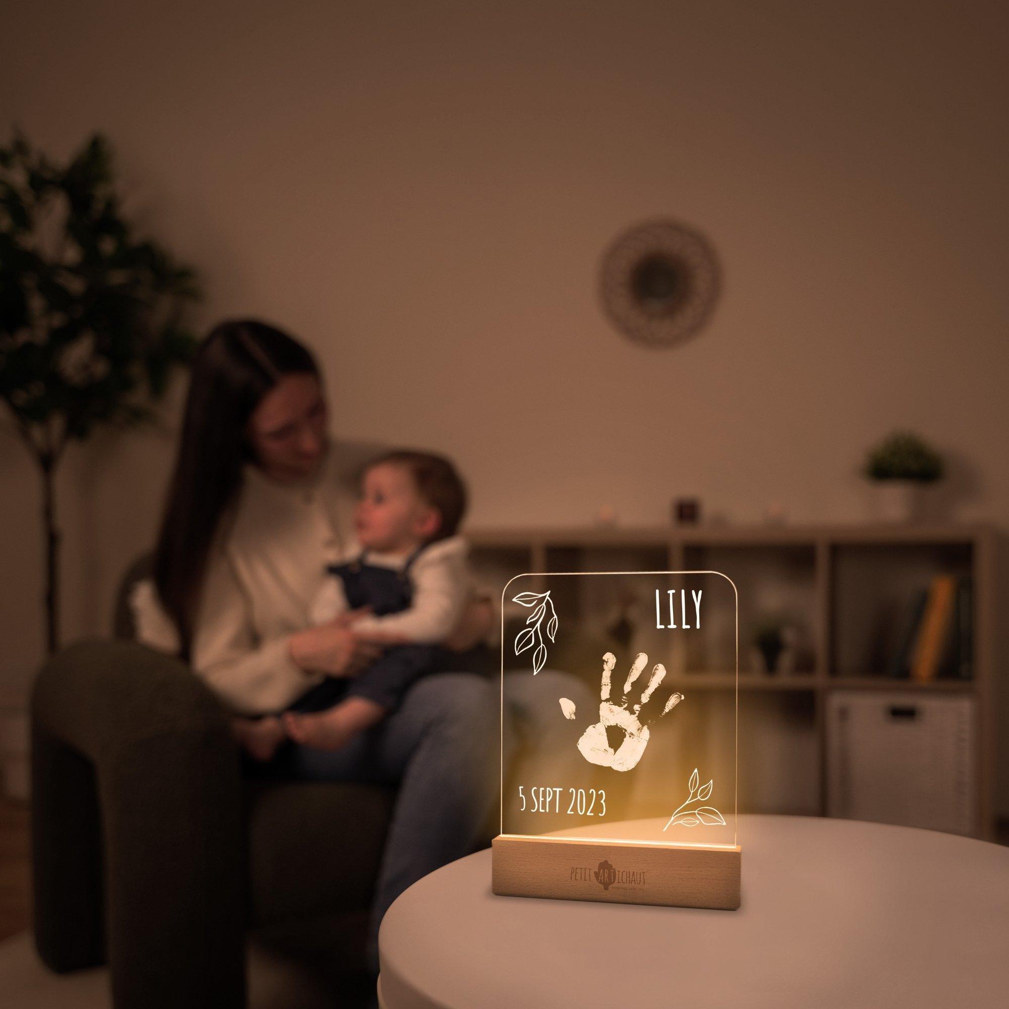 Illuminated Frame Light-Up Handprint Keepsake with Name & Date image number 2