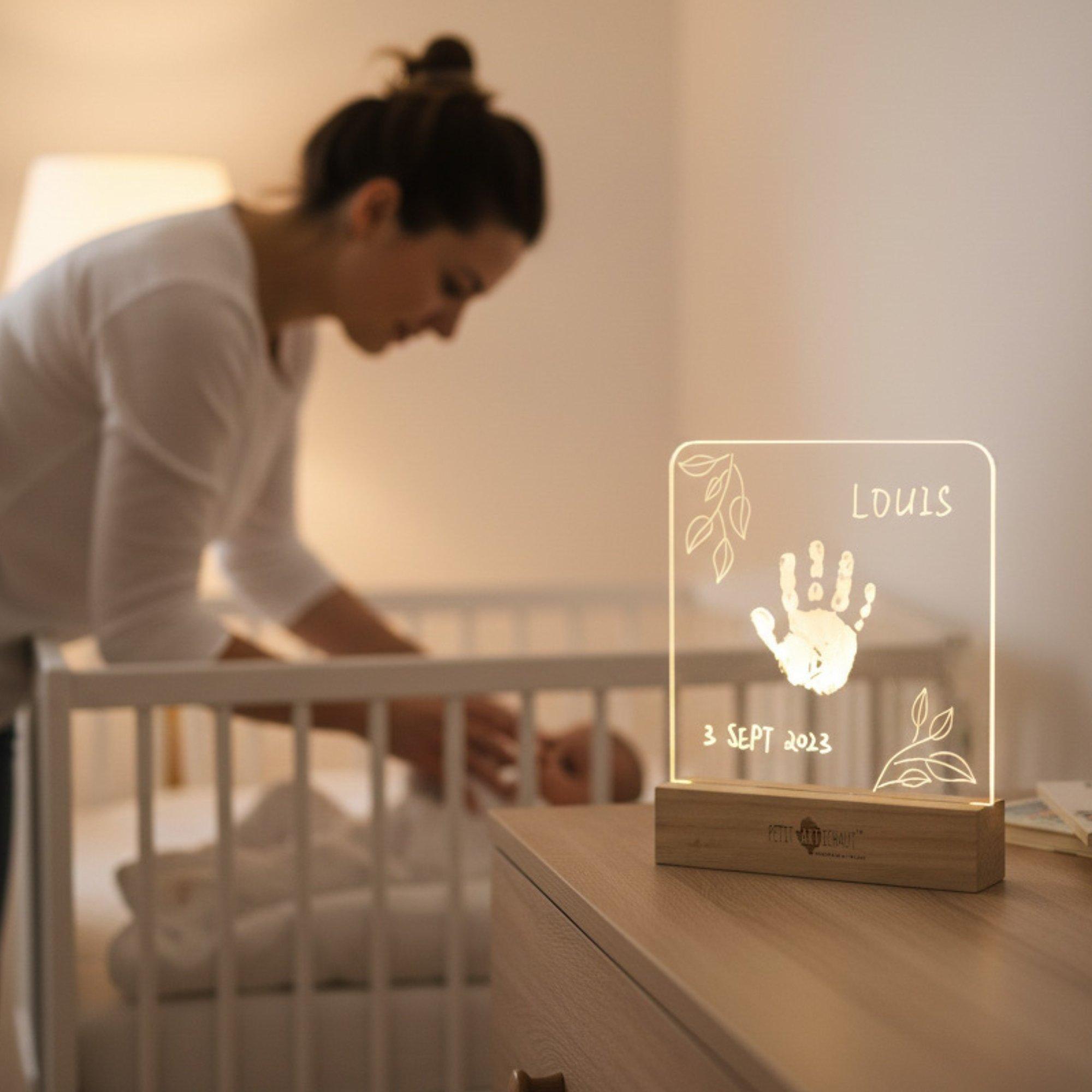 Illuminated Frame Light-Up Handprint Keepsake with Name & Date image number 3