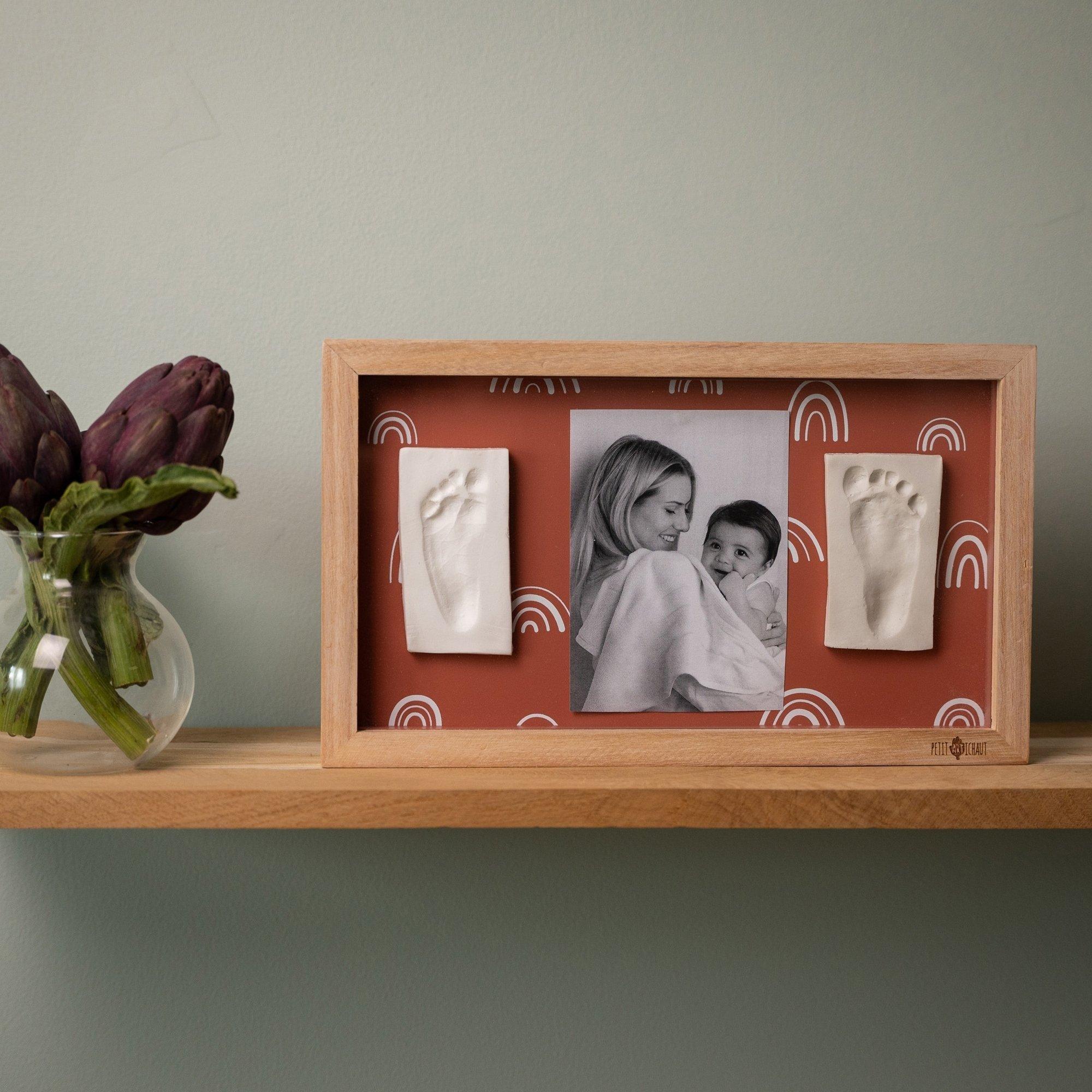 2 Prints - Baby Imprint & Photo Frame, Twin Keepsake Frame image number 3