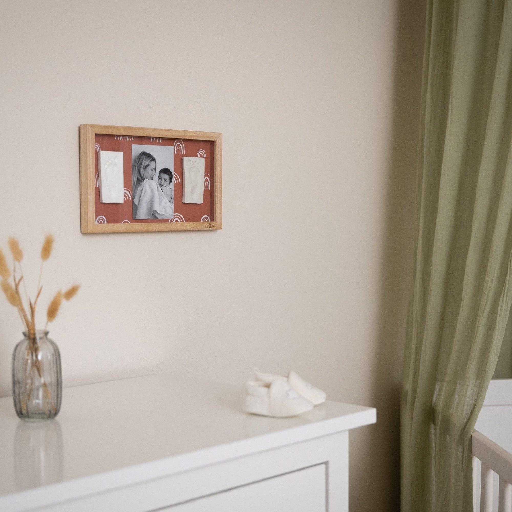2 Prints - Baby Imprint & Photo Frame, Twin Keepsake Frame image number 4