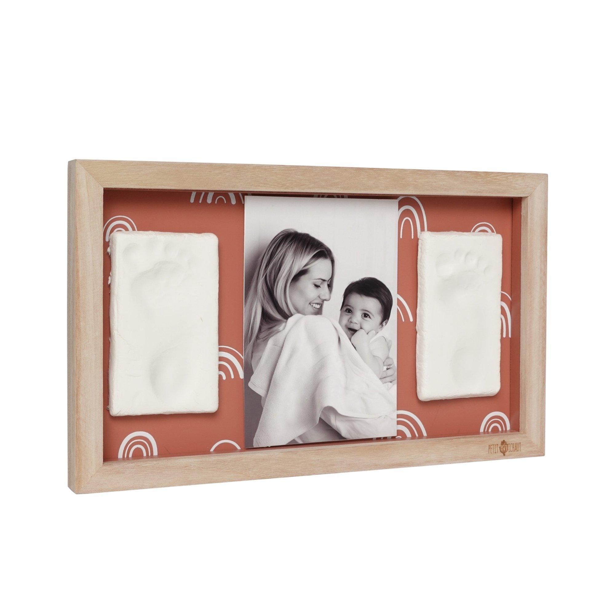 2 Prints - Baby Imprint & Photo Frame, Twin Keepsake Frame image number 1