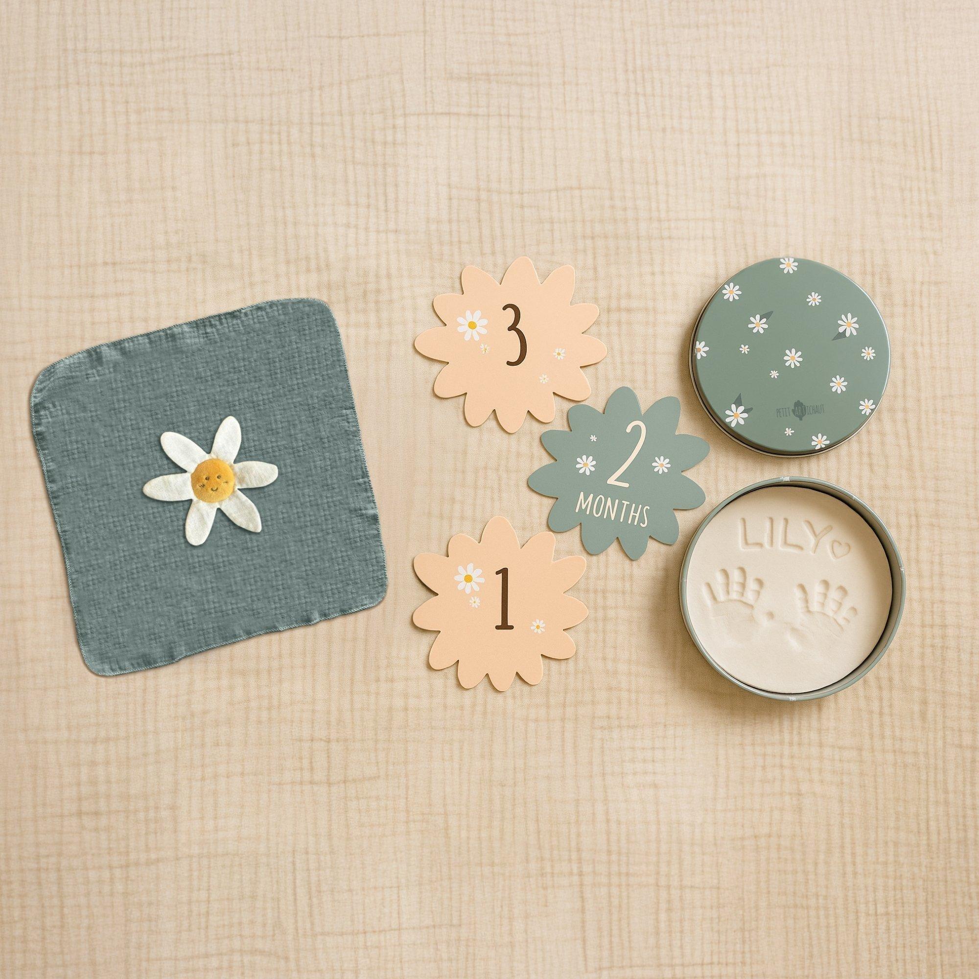 Birth Gift Set - Baby Handprint Kit, Comforter & Milestone Cards image number 2