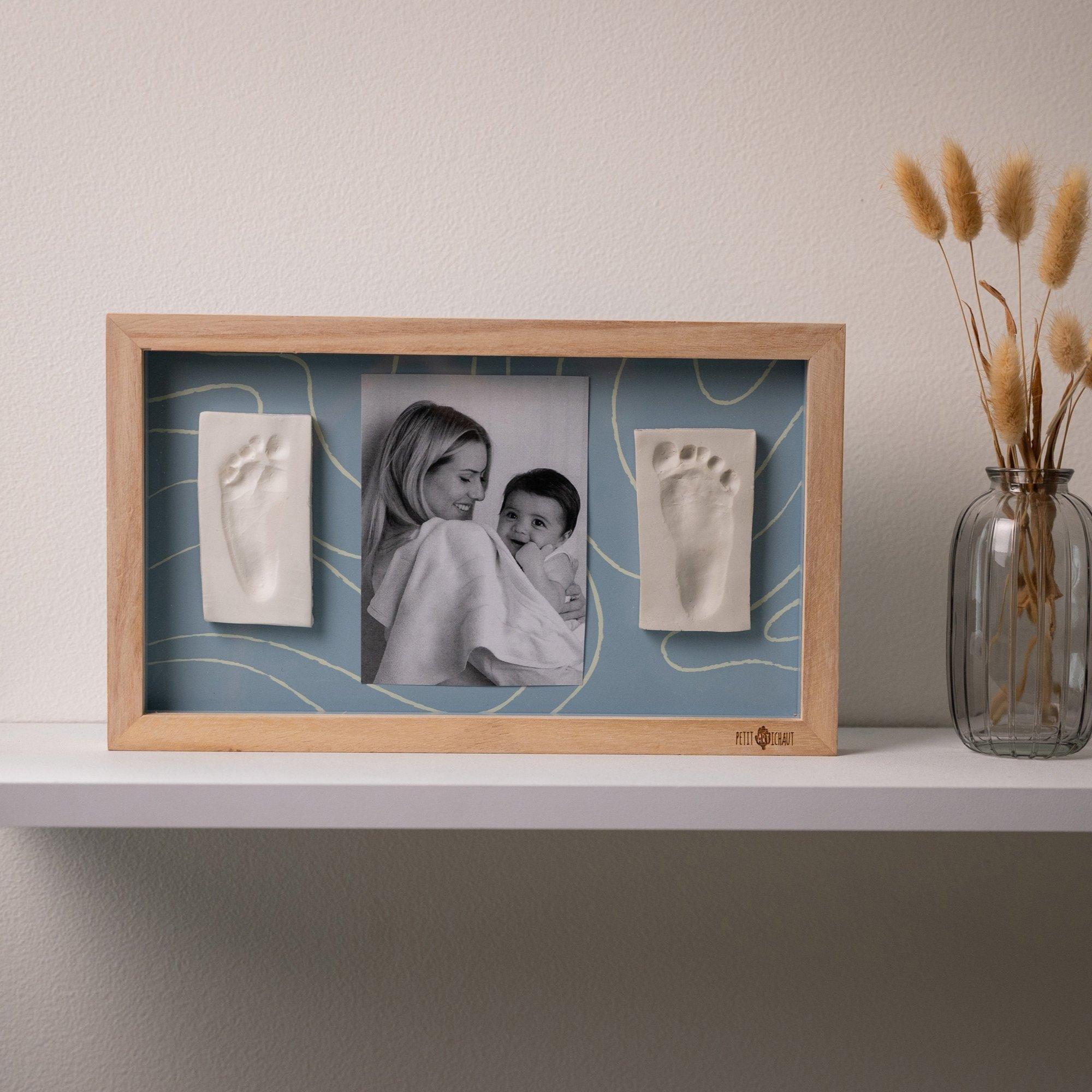 2 Prints - Baby Imprint & Photo Frame, Twin Keepsake Frame image number 3