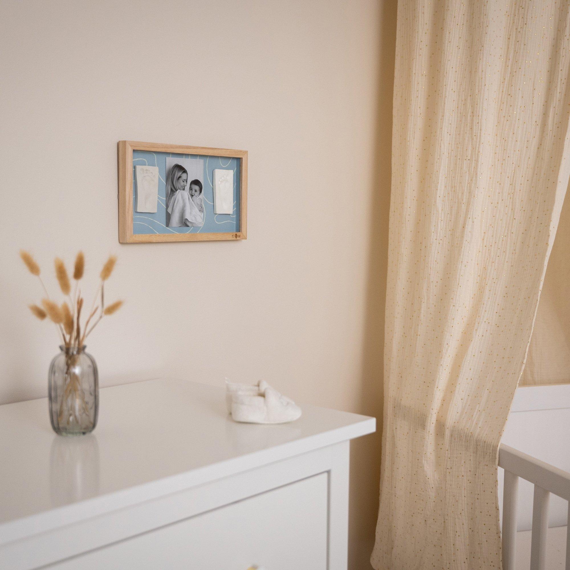 2 Prints - Baby Imprint & Photo Frame, Twin Keepsake Frame image number 4