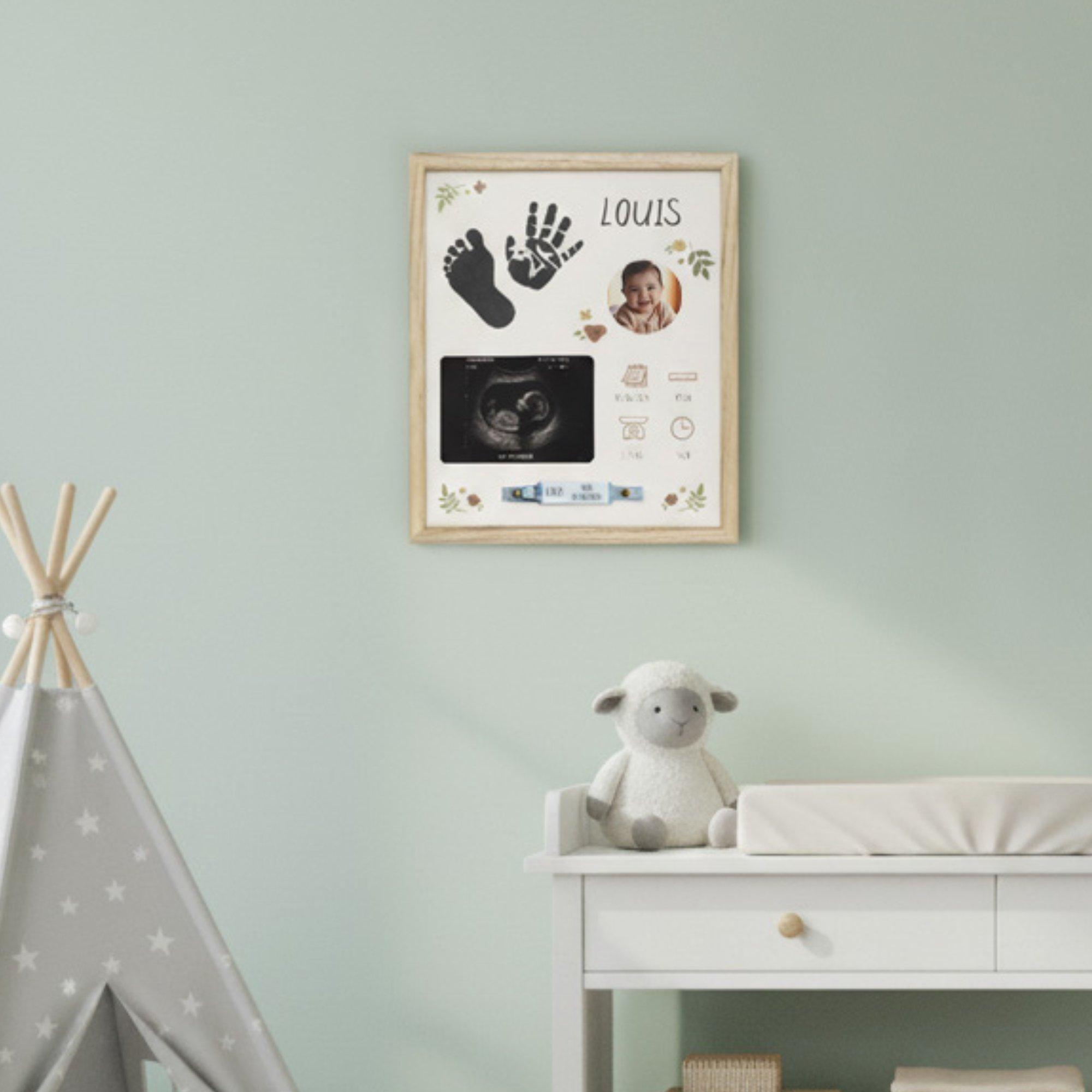 Baby Birth Frame Keepsake Kit - Handprint & Footprint Frame image number 4