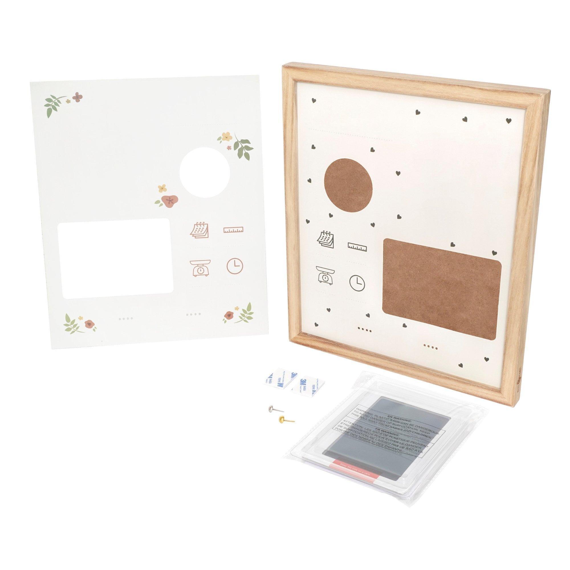 Baby Birth Frame Keepsake Kit - Handprint & Footprint Frame image number 1