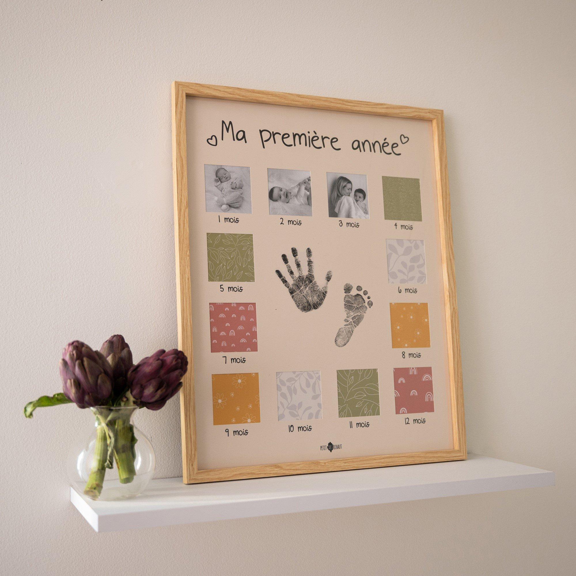My First Year Memory Frame - Clean Touch Inkless Hand & Footprint Keepsake Kit image number 4