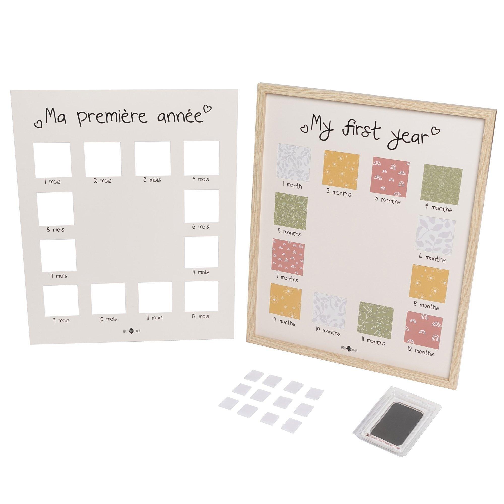 My First Year Memory Frame - Clean Touch Inkless Hand & Footprint Keepsake Kit image number 1