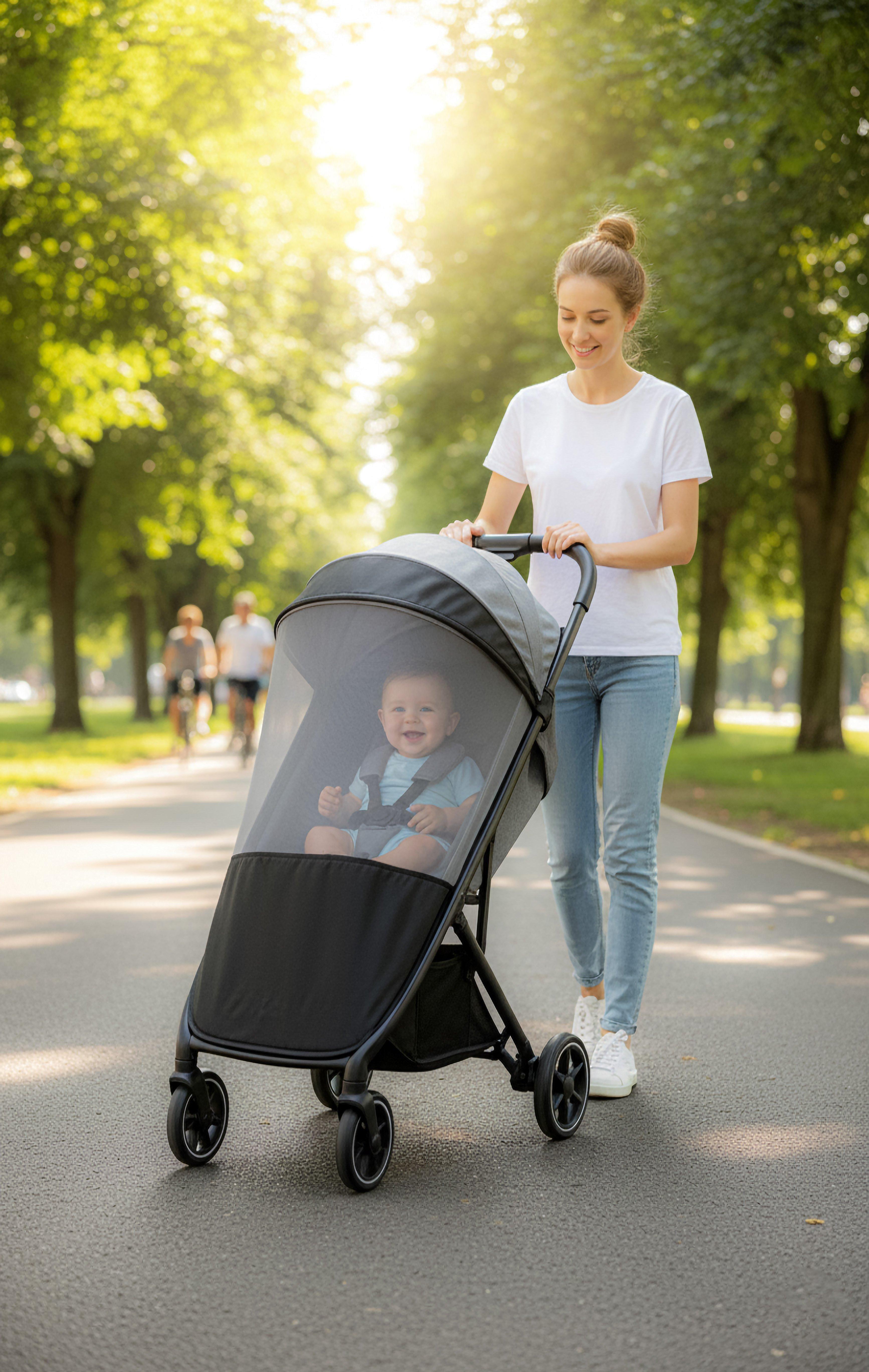 Breathable Universal Stroller Bug Net image number 2