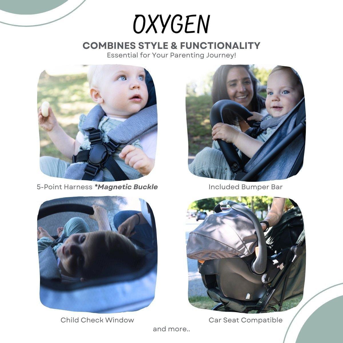 Oxygen v2 Lightweight Stroller, Compact, One-Hand Fold Travel Stroller image number 4