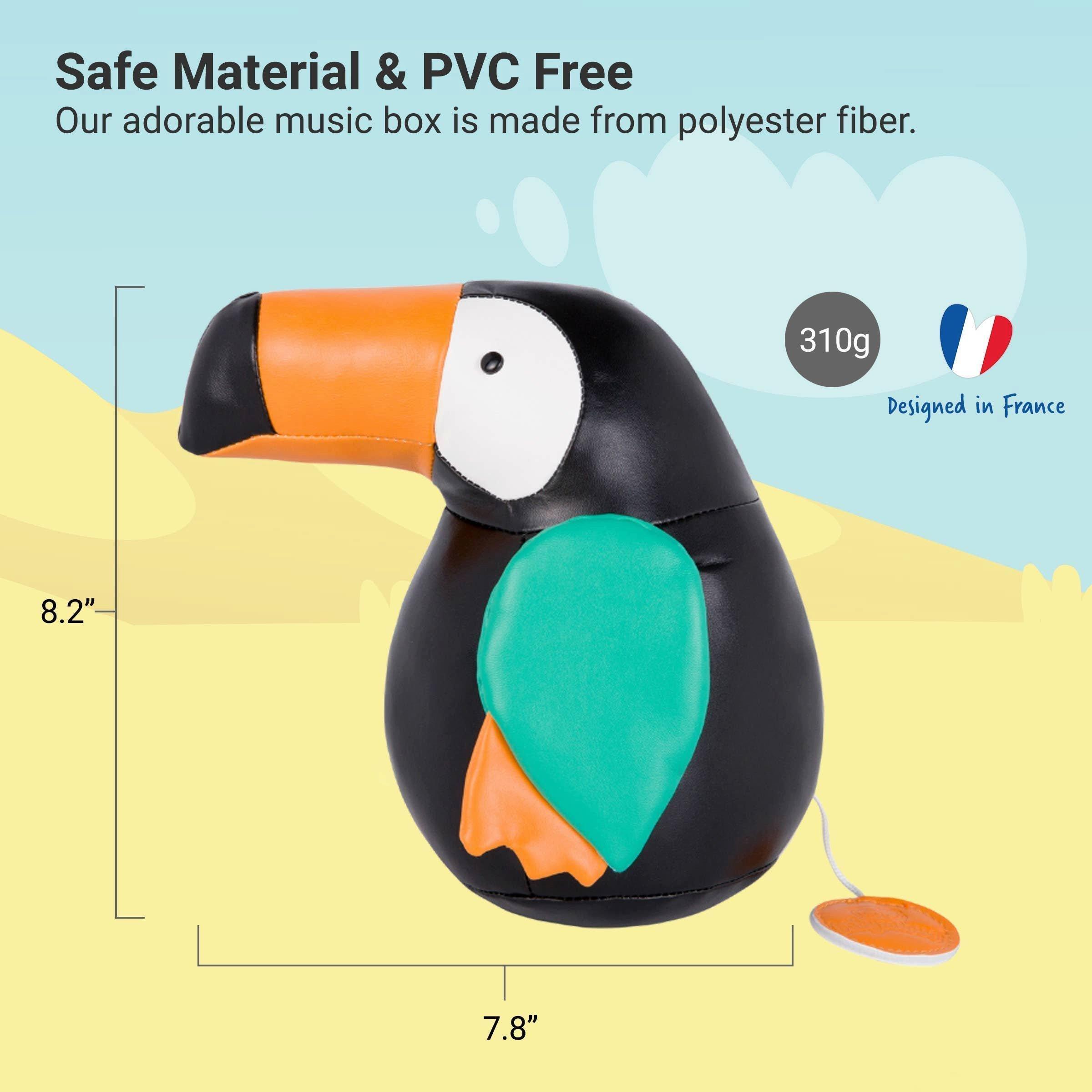 Musical Animals - Toucan, Plush Baby Music Box image number 2
