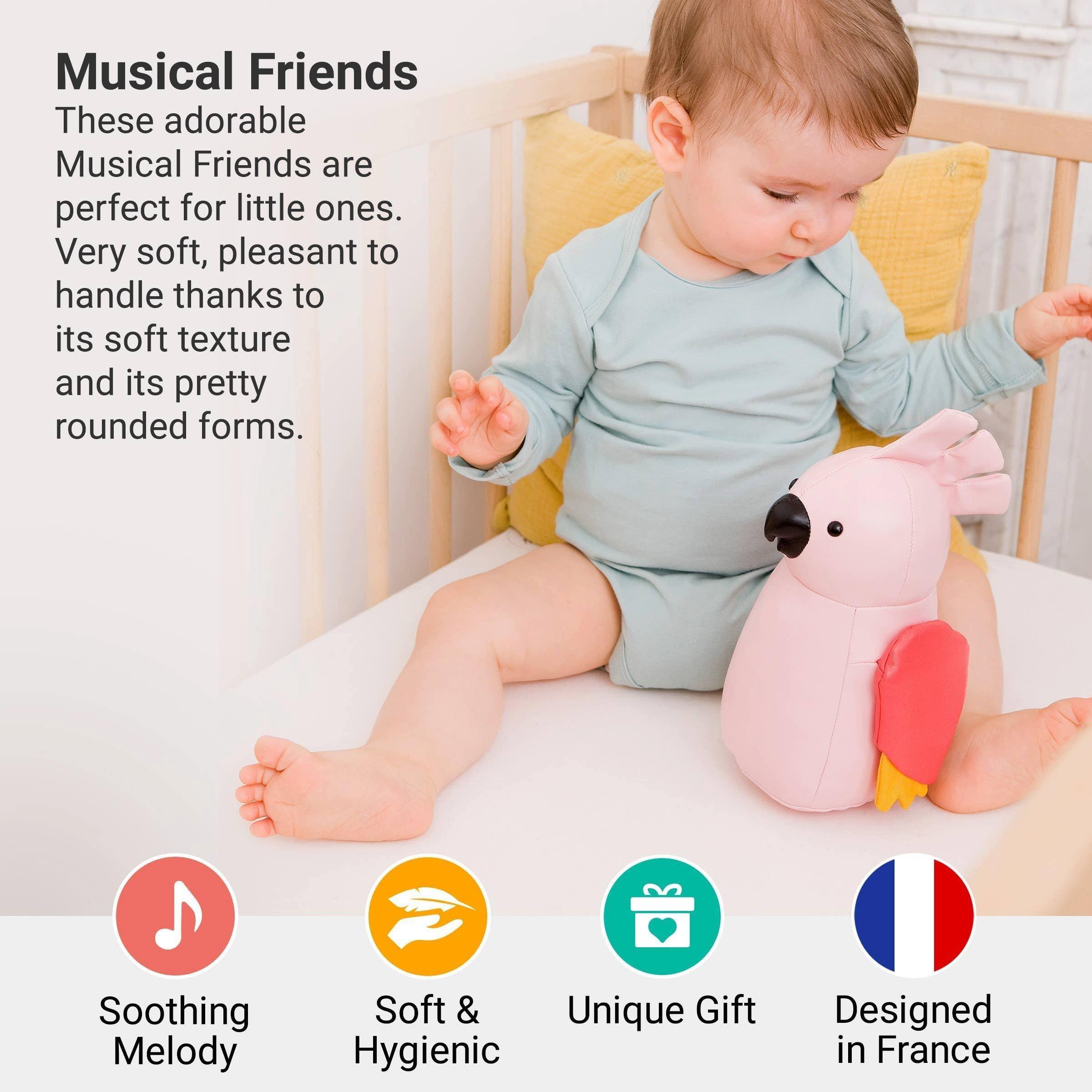 Musical Animals - Parakeet , Plush Baby Music Box image number 1