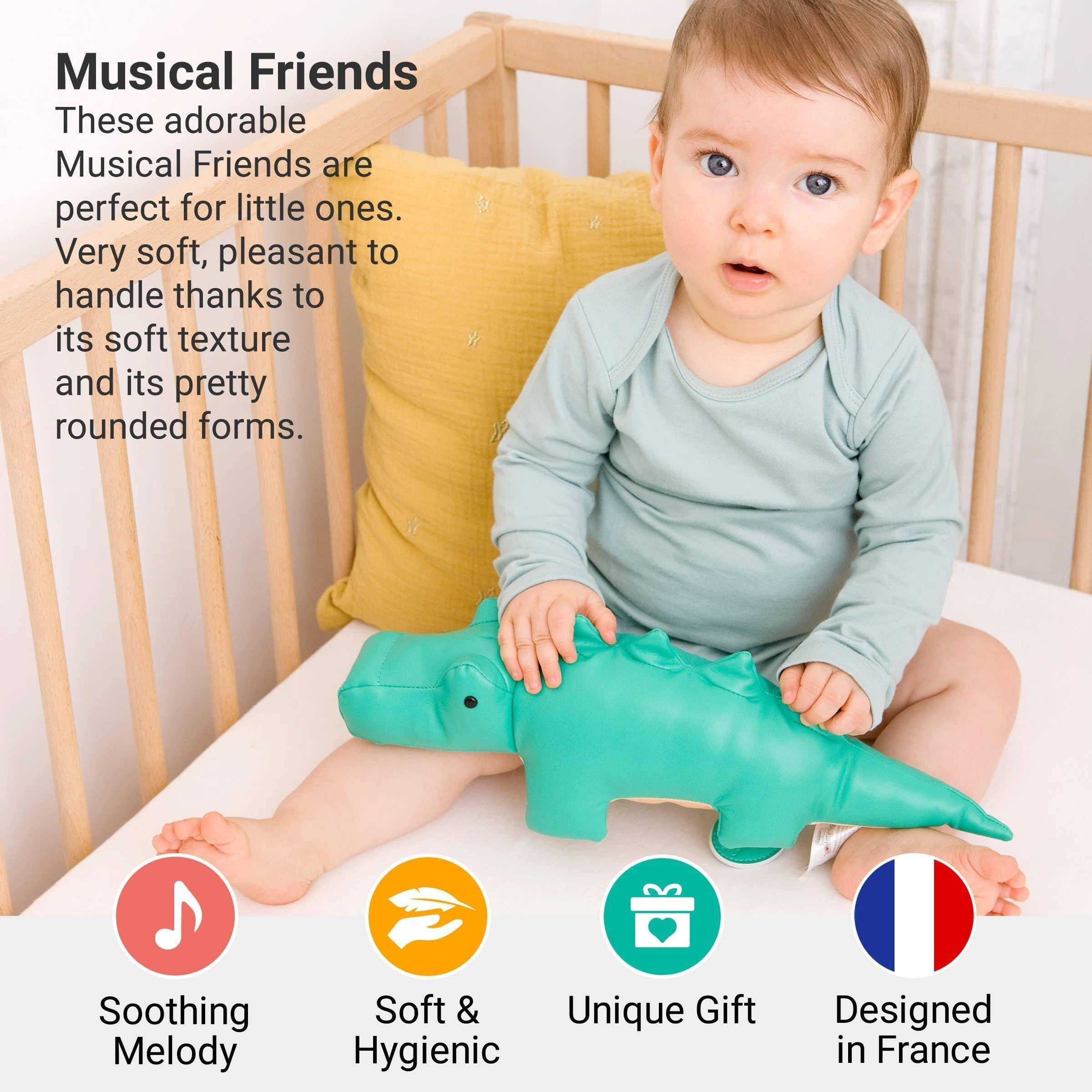 Musical Animals - Crocodile, Plush Baby Music Box image number 1