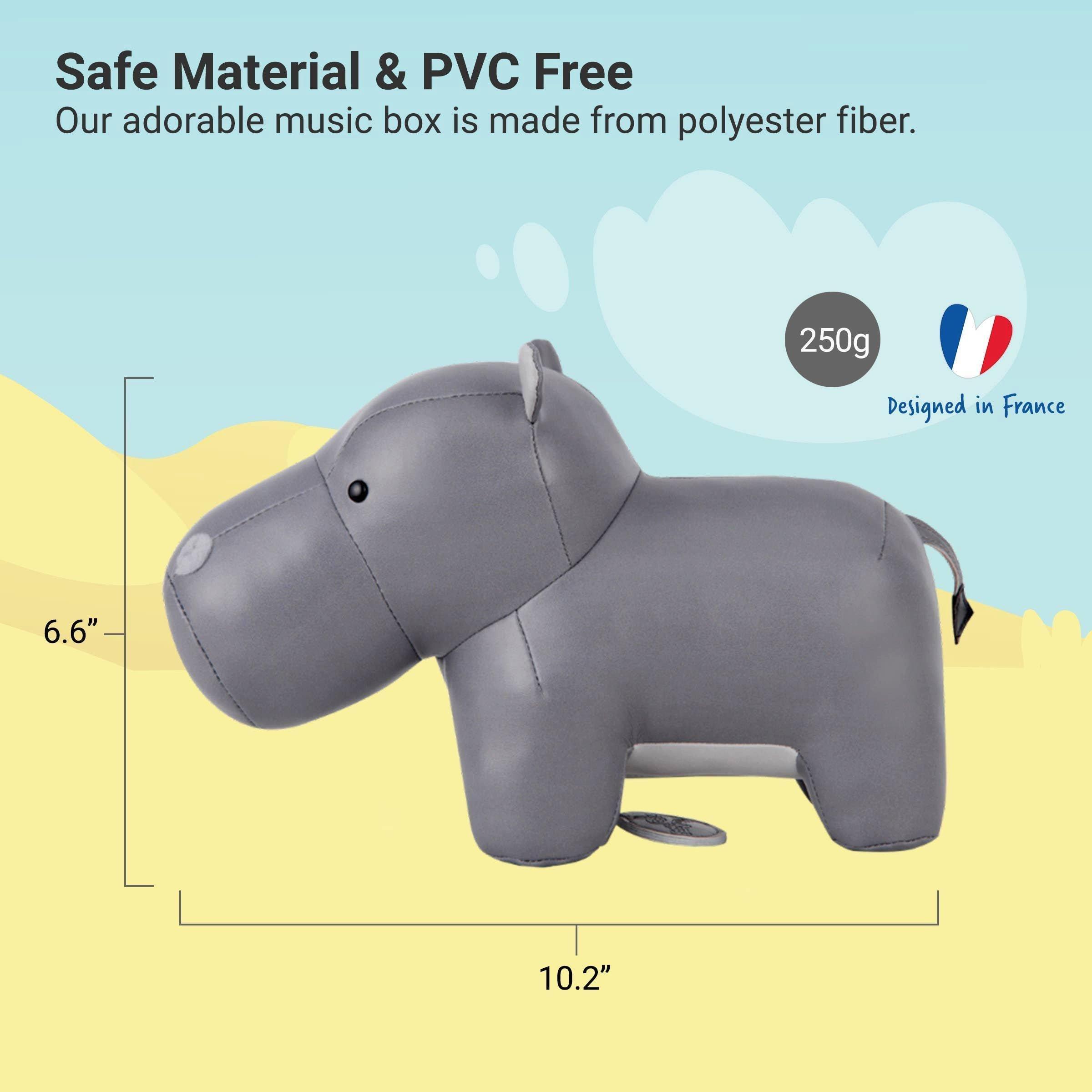 Musical Animals - Hippo, Plush Baby Music Box image number 2