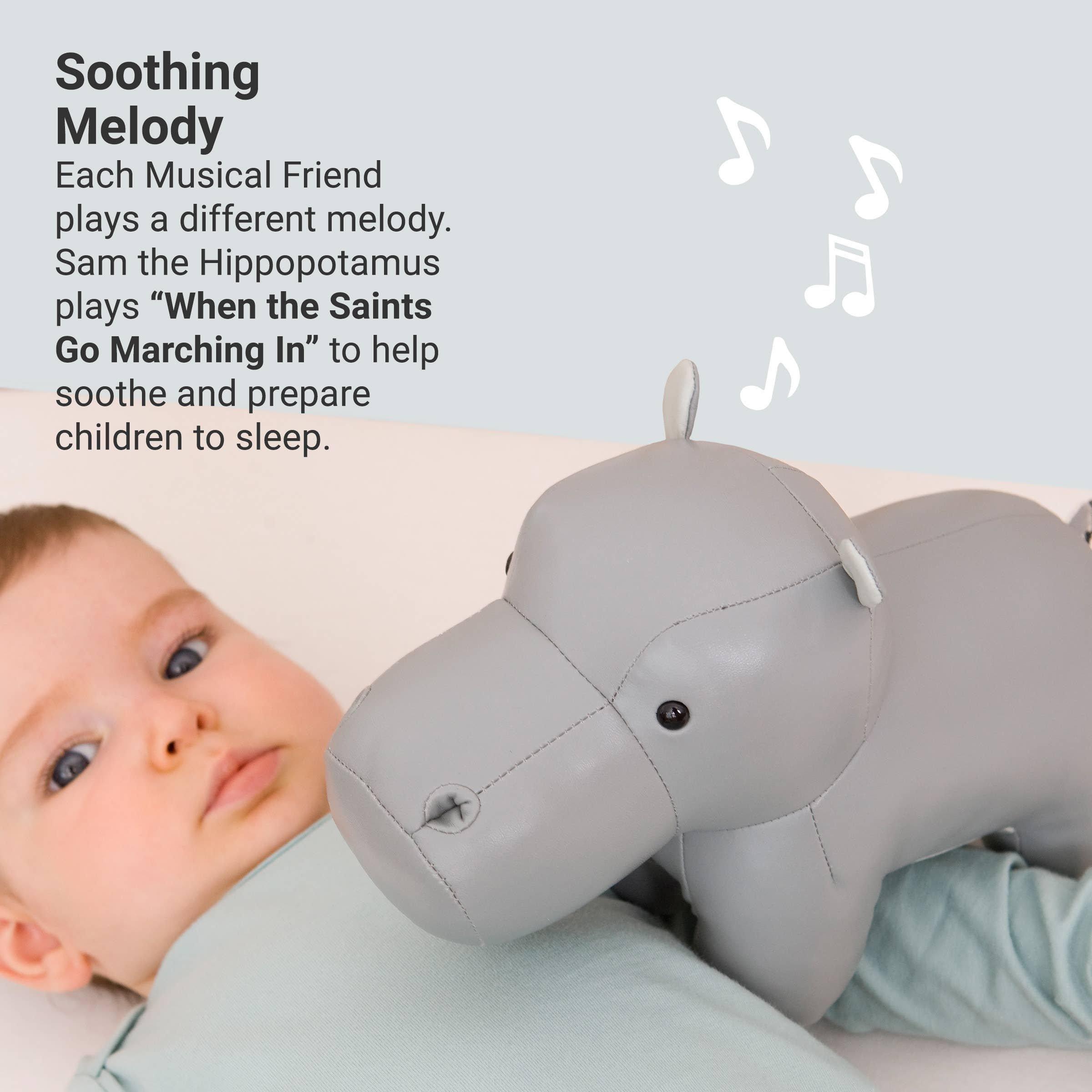 Musical Animals - Hippo, Plush Baby Music Box image number 4