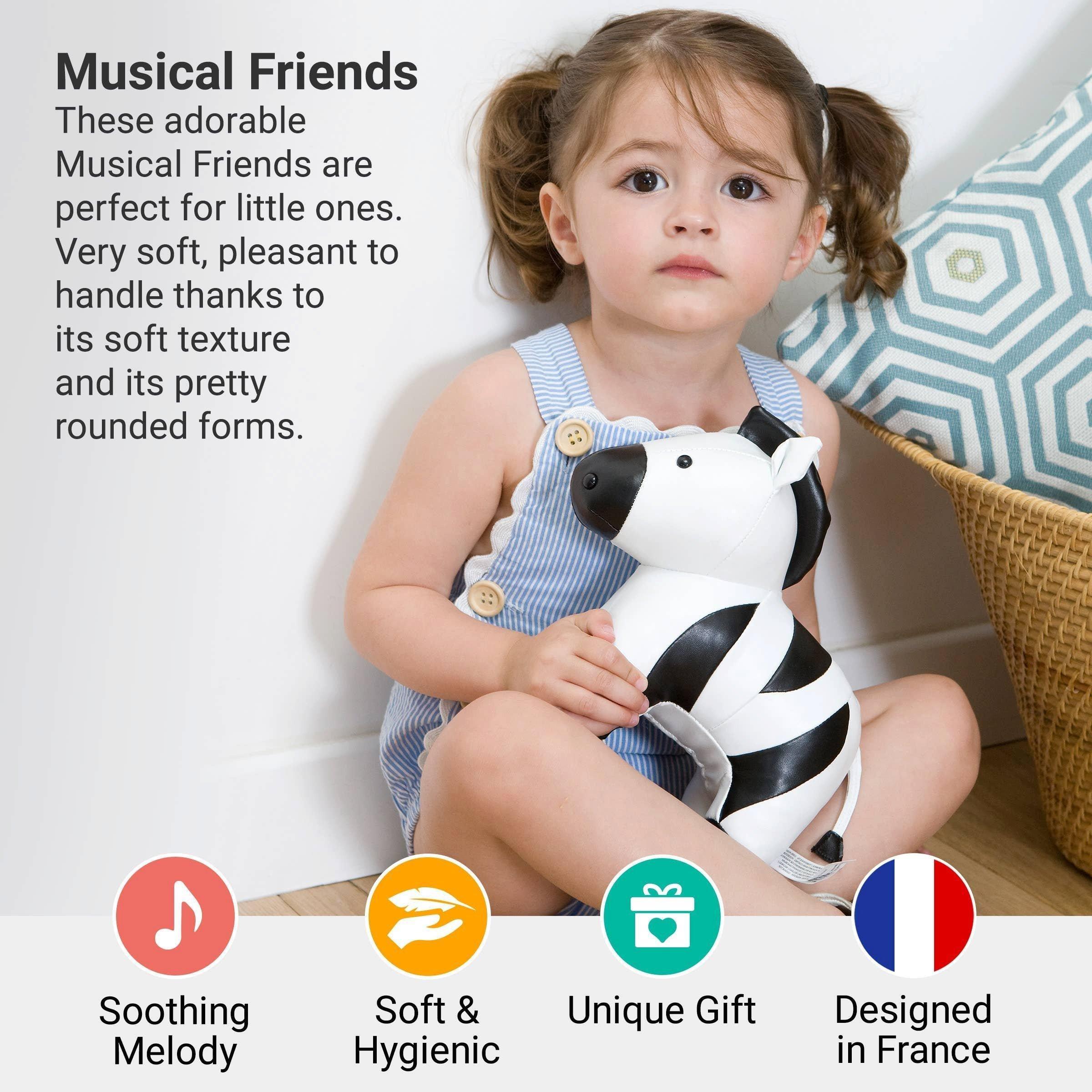 Musical Animals - Zebra, Plush Baby Music Box image number 1