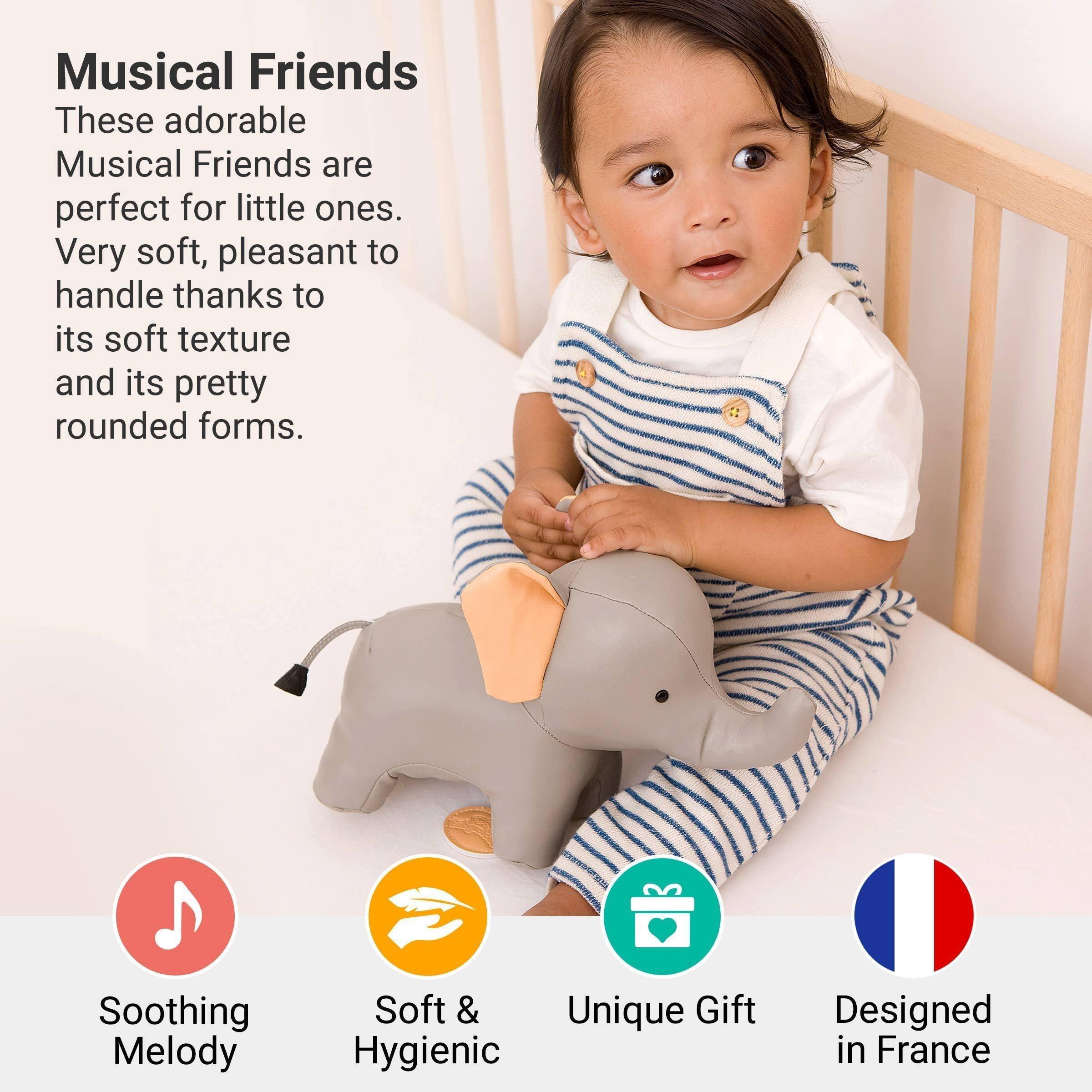 Musical Animals - Elephant, Plush Baby Music Box image number 1