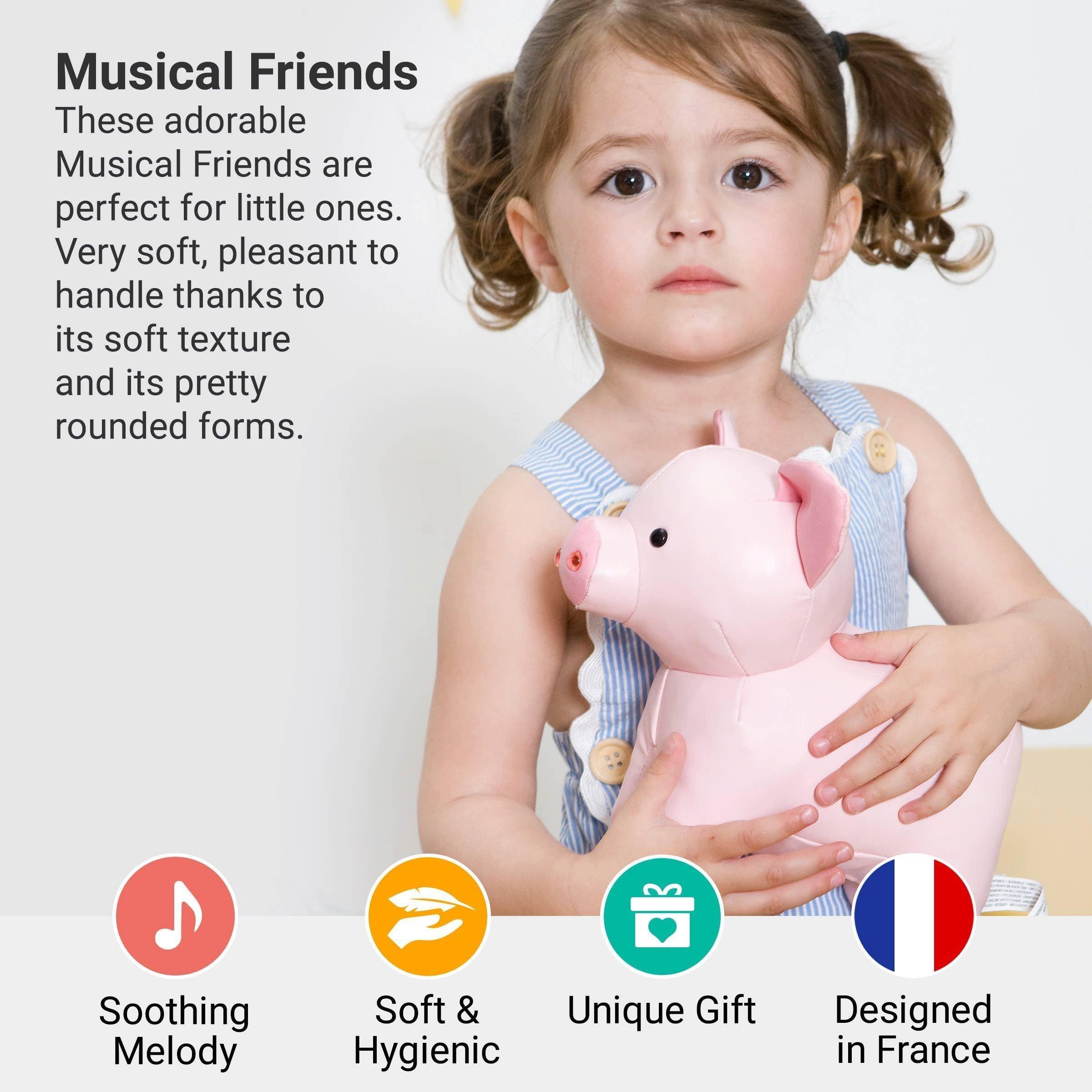 Musical Animals - Pig, Plush Baby Music Box image number 1