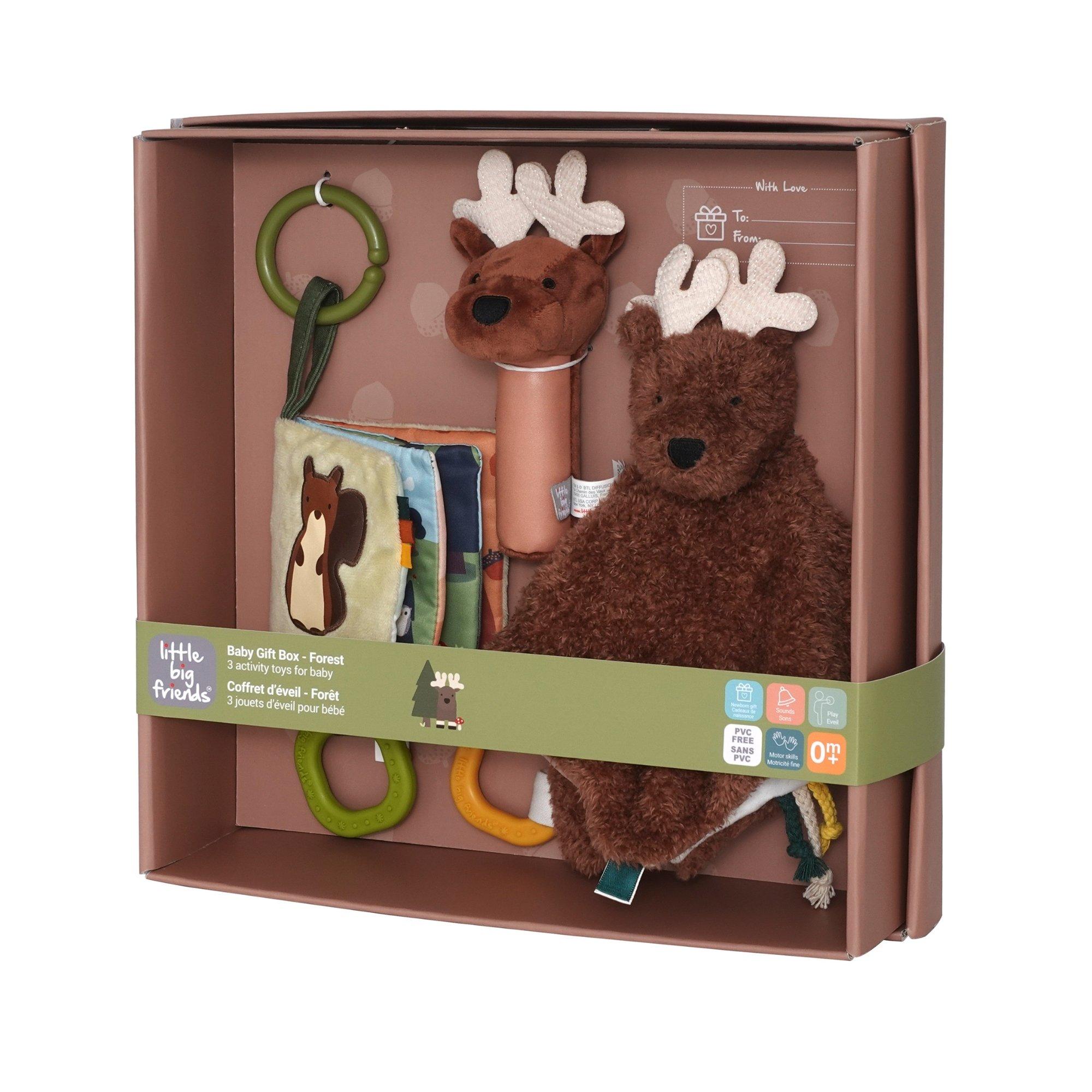Forest Baby Gift Box Set - Comforter, Rattle & Soft Book image number 1