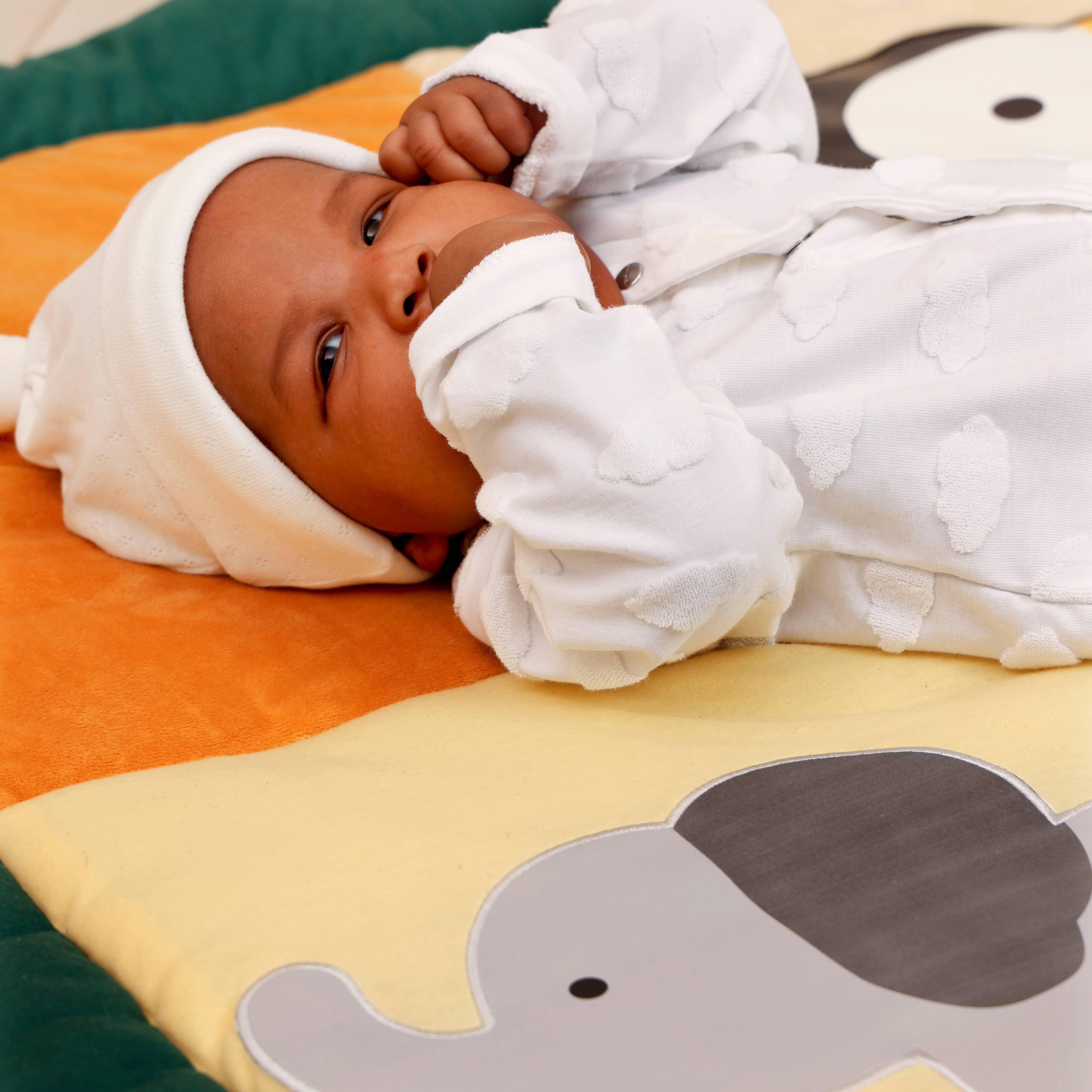 Patchwork Play Mat, Reversible Tummy Time Play Mat image number 2