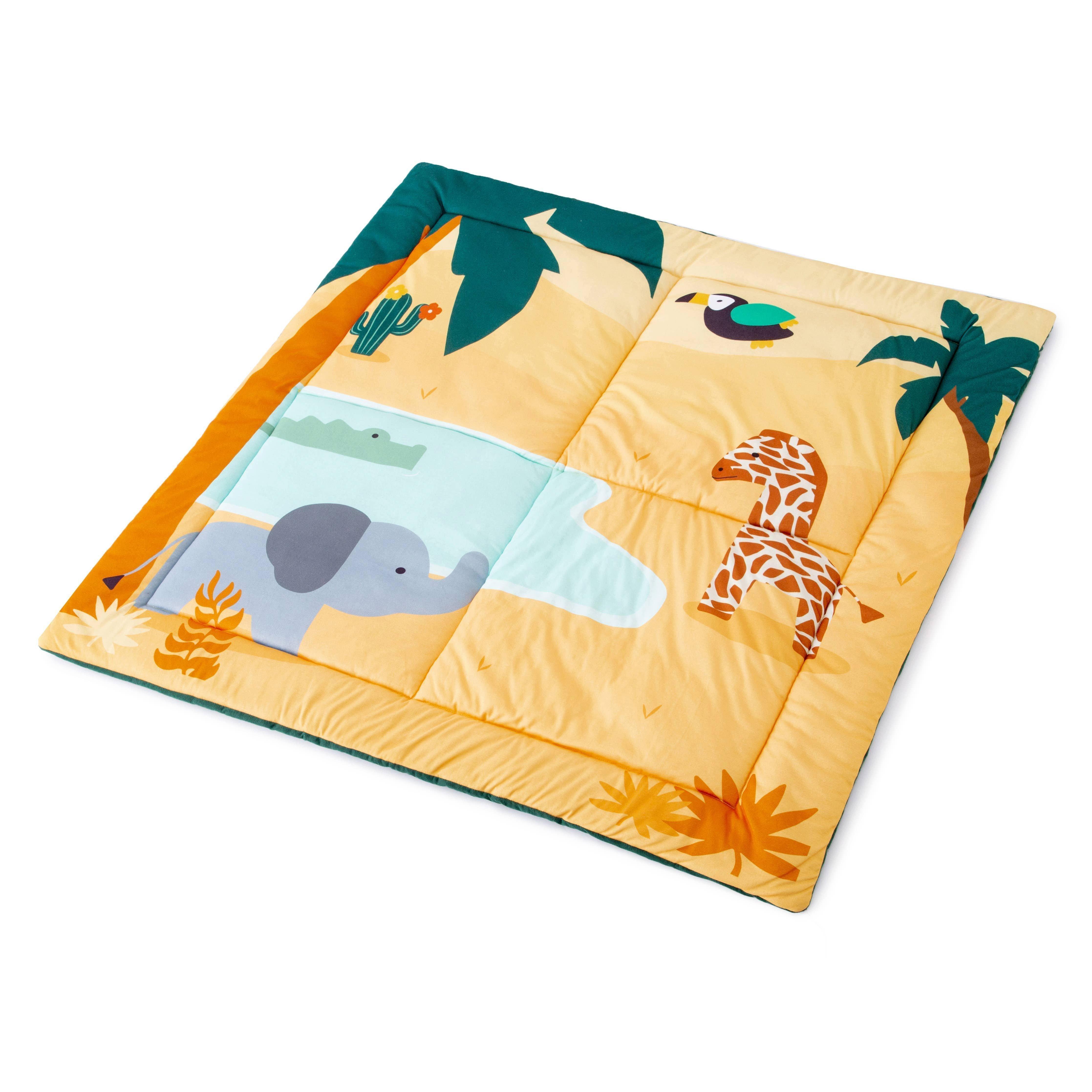 Patchwork Play Mat, Reversible Tummy Time Play Mat image number 1