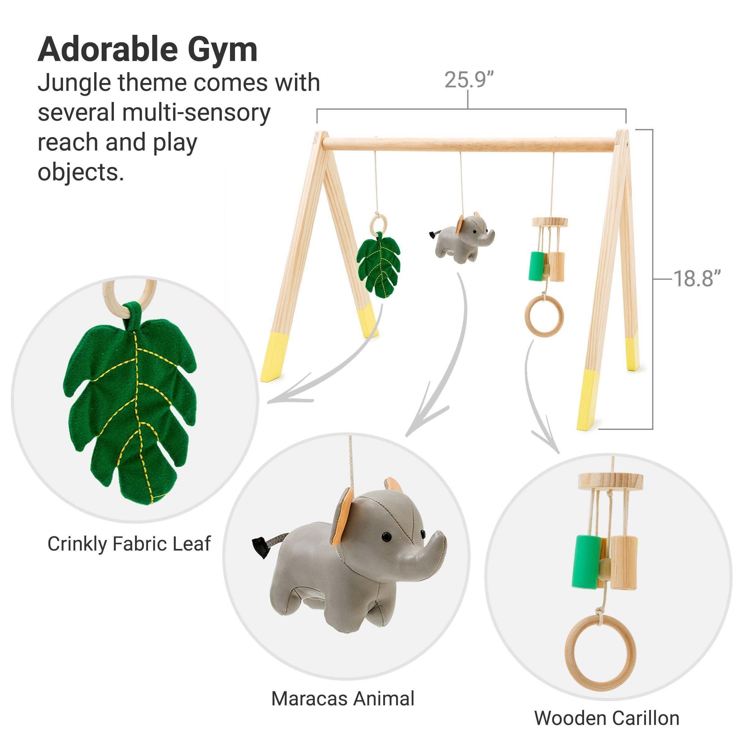 Wooden Activity Arch - Jungle, Baby Gym image number 2