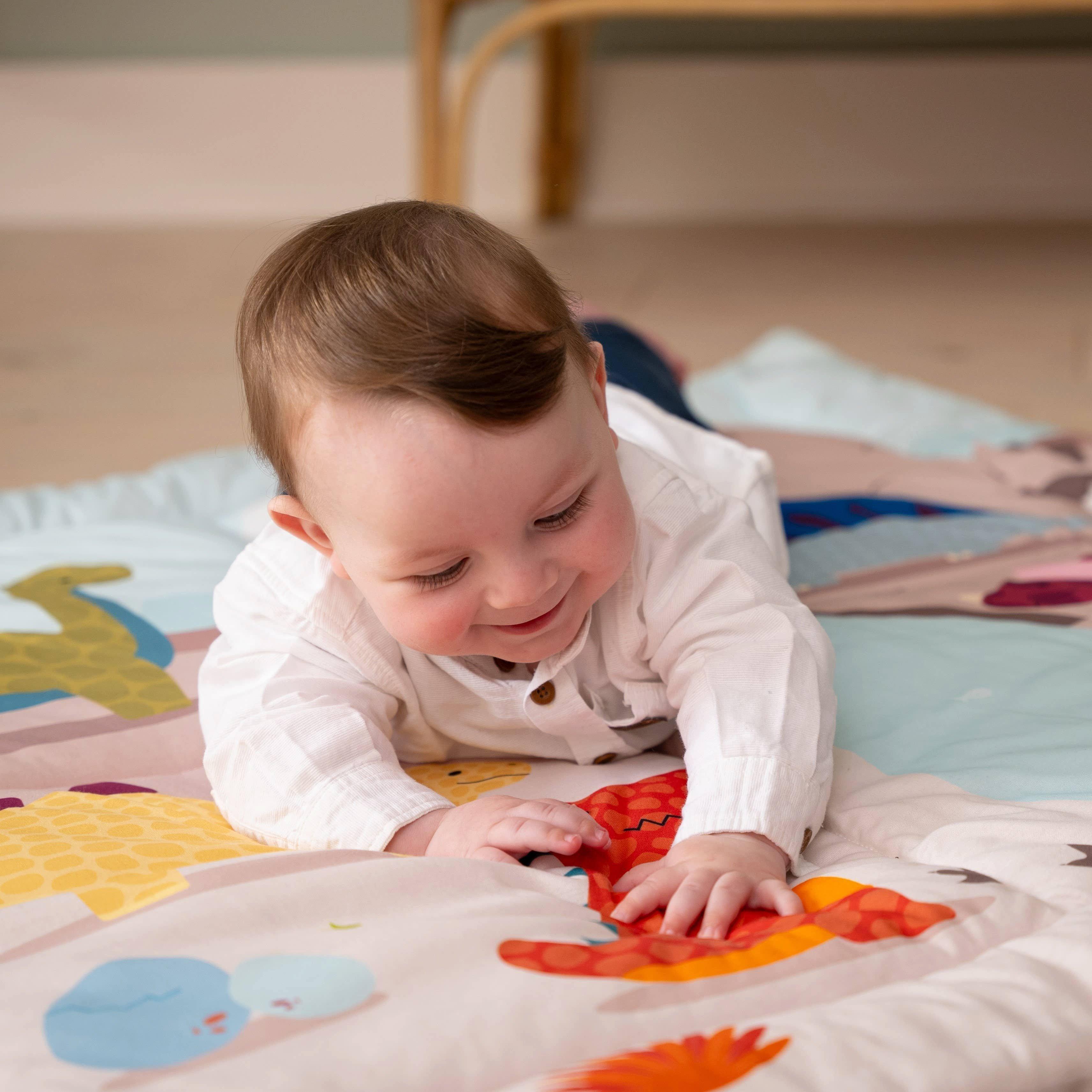 Patchwork Play Mat, Reversible Tummy Time Play Mat image number 2