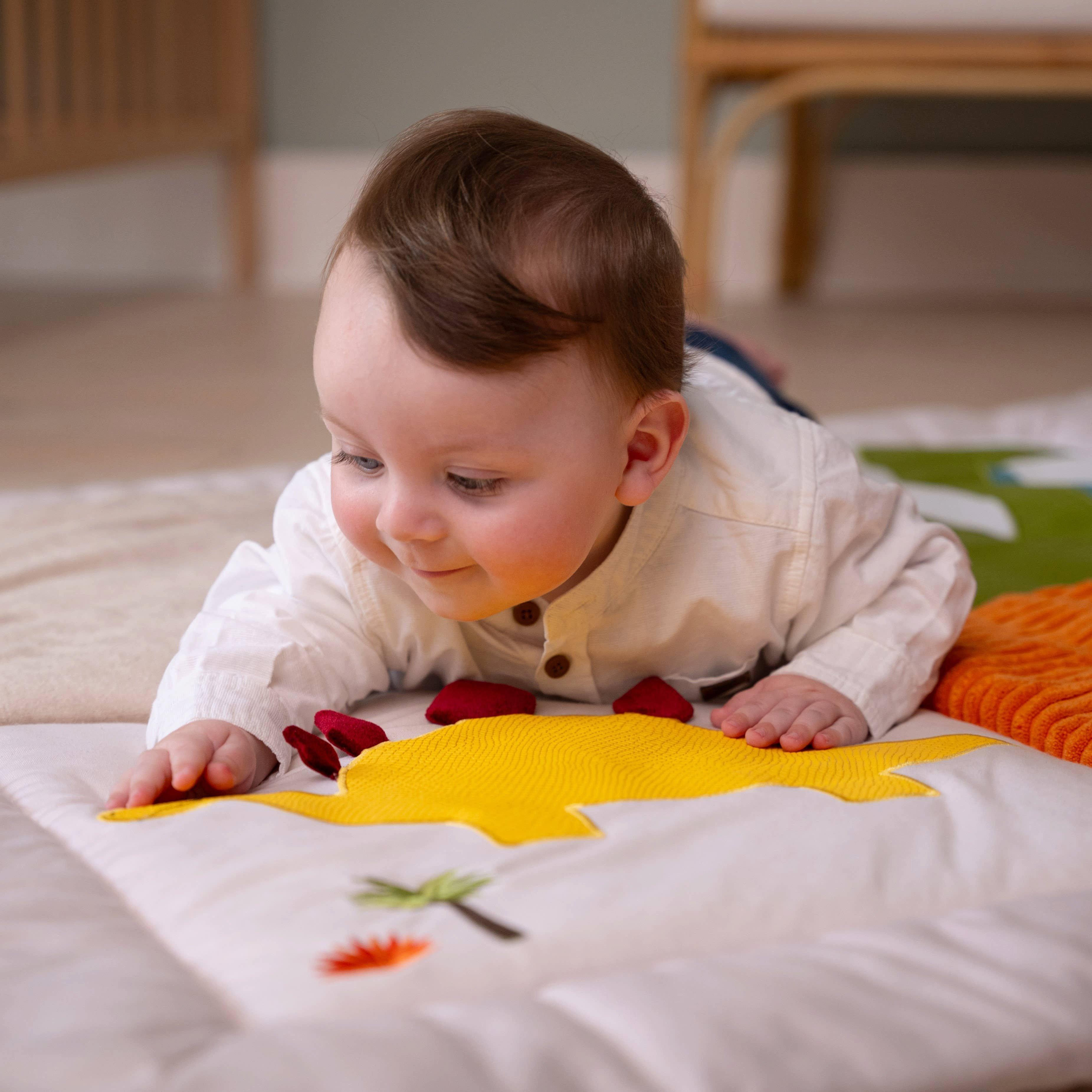 Patchwork Play Mat, Reversible Tummy Time Play Mat image number 4