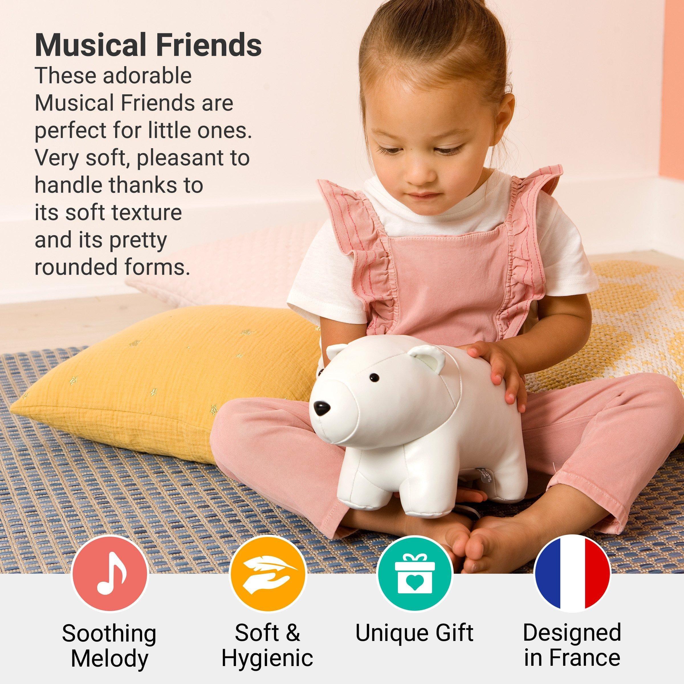 Musical Animals - Polar Bear, Plush Baby Music Box image number 1