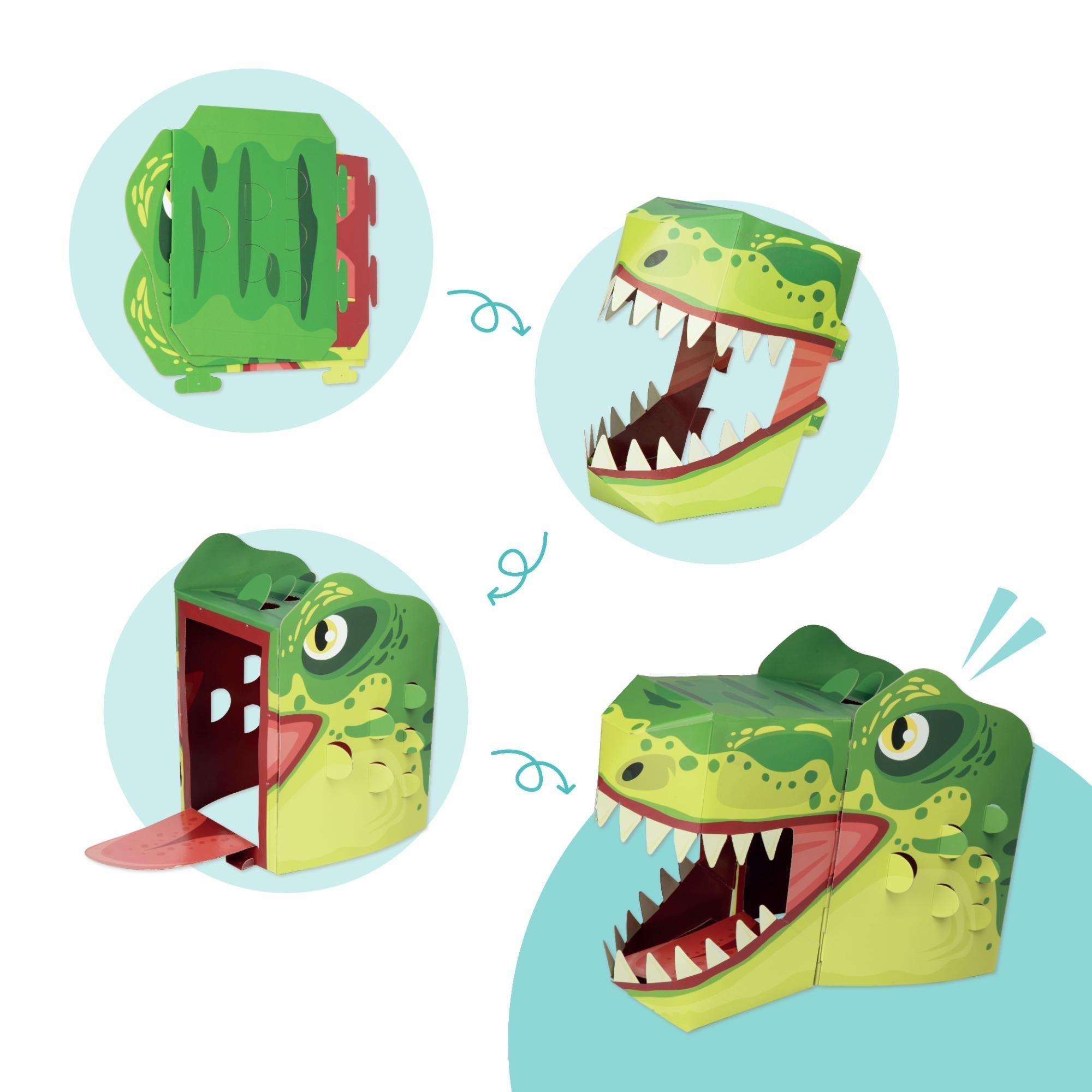 3D T-Rex Mask Craft for Kids (2 Pack) image number 4
