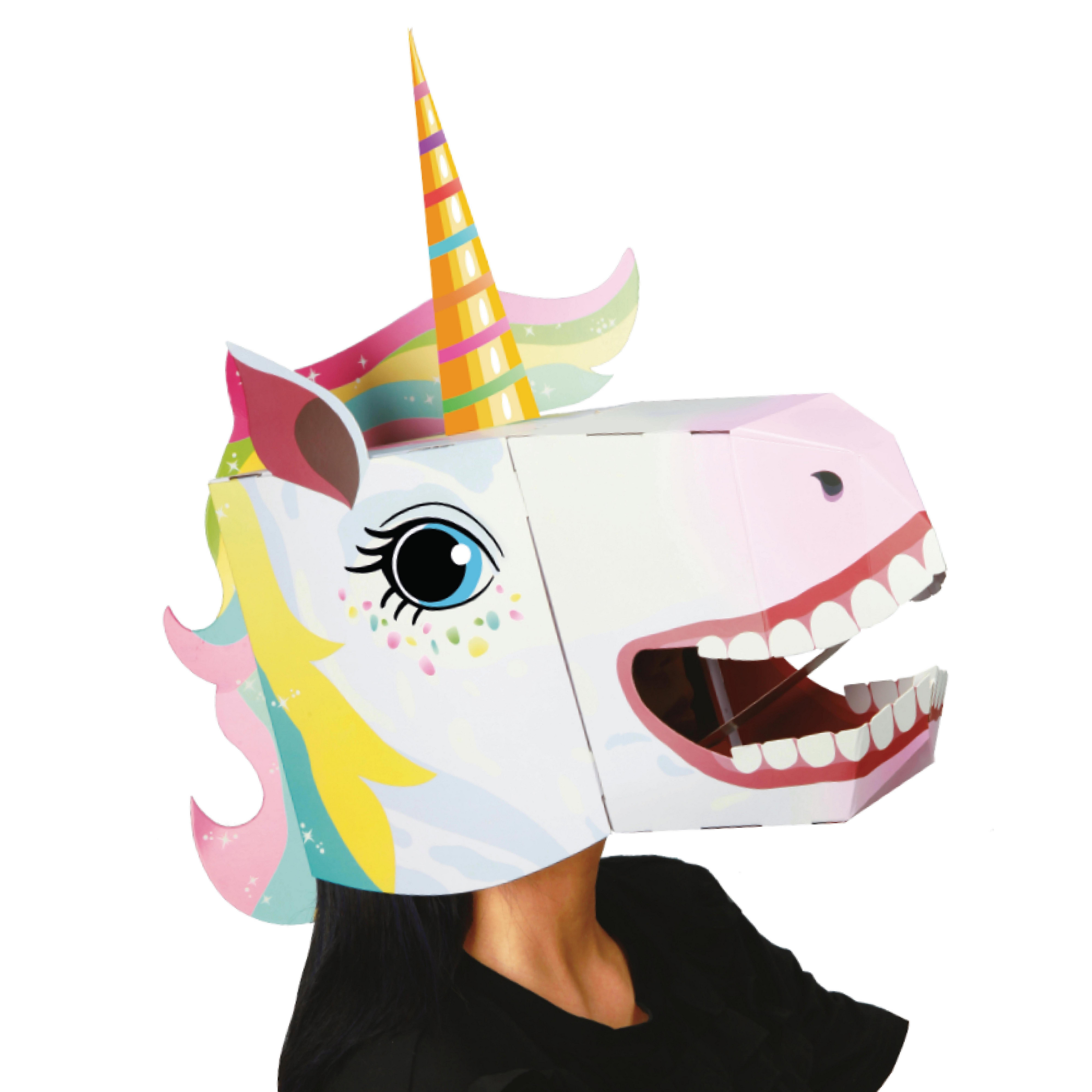 3D Unicorn Mask Craft for Kids (2 Pack) image number 2