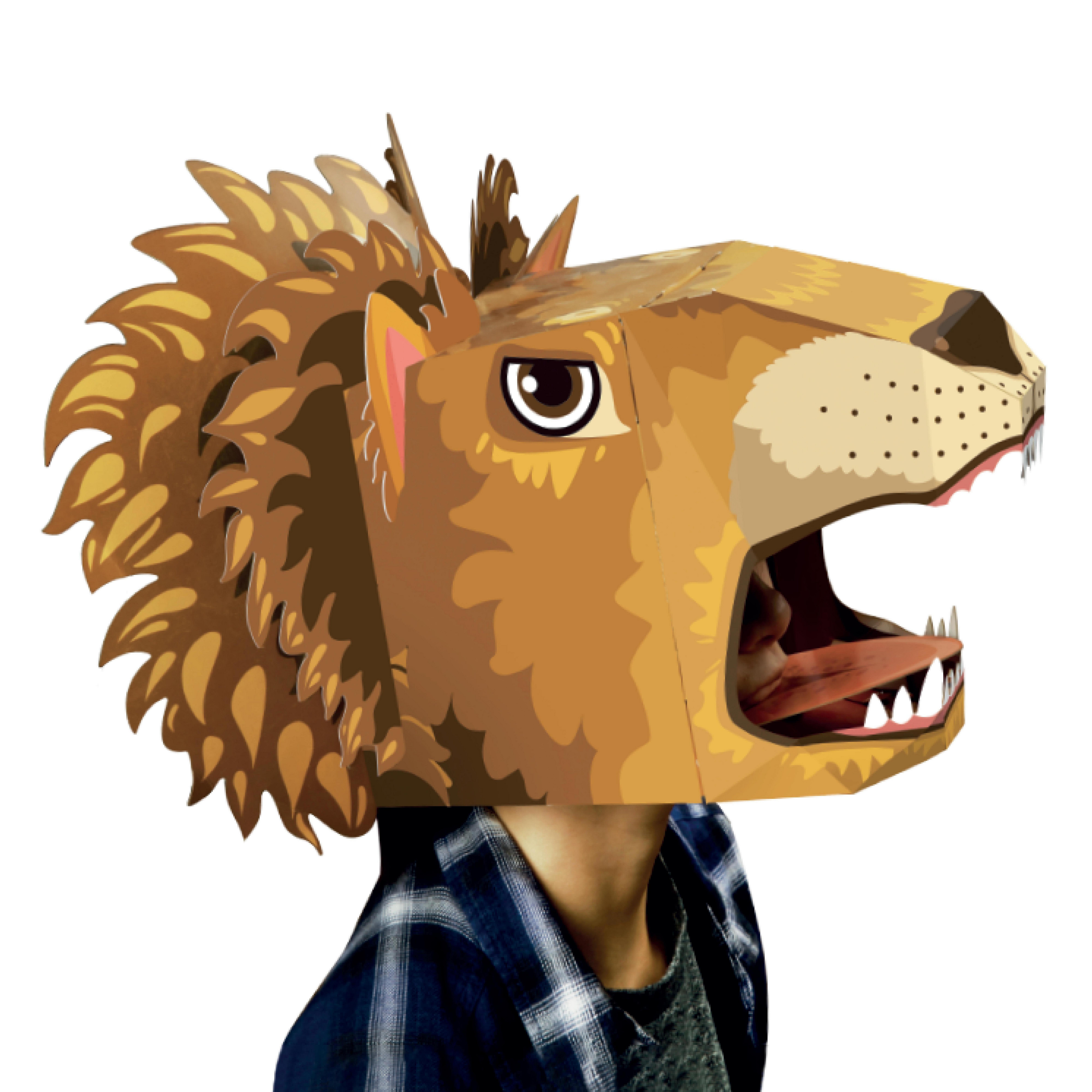 3D Lion Mask Craft for Kids (2 Pack) image number 2