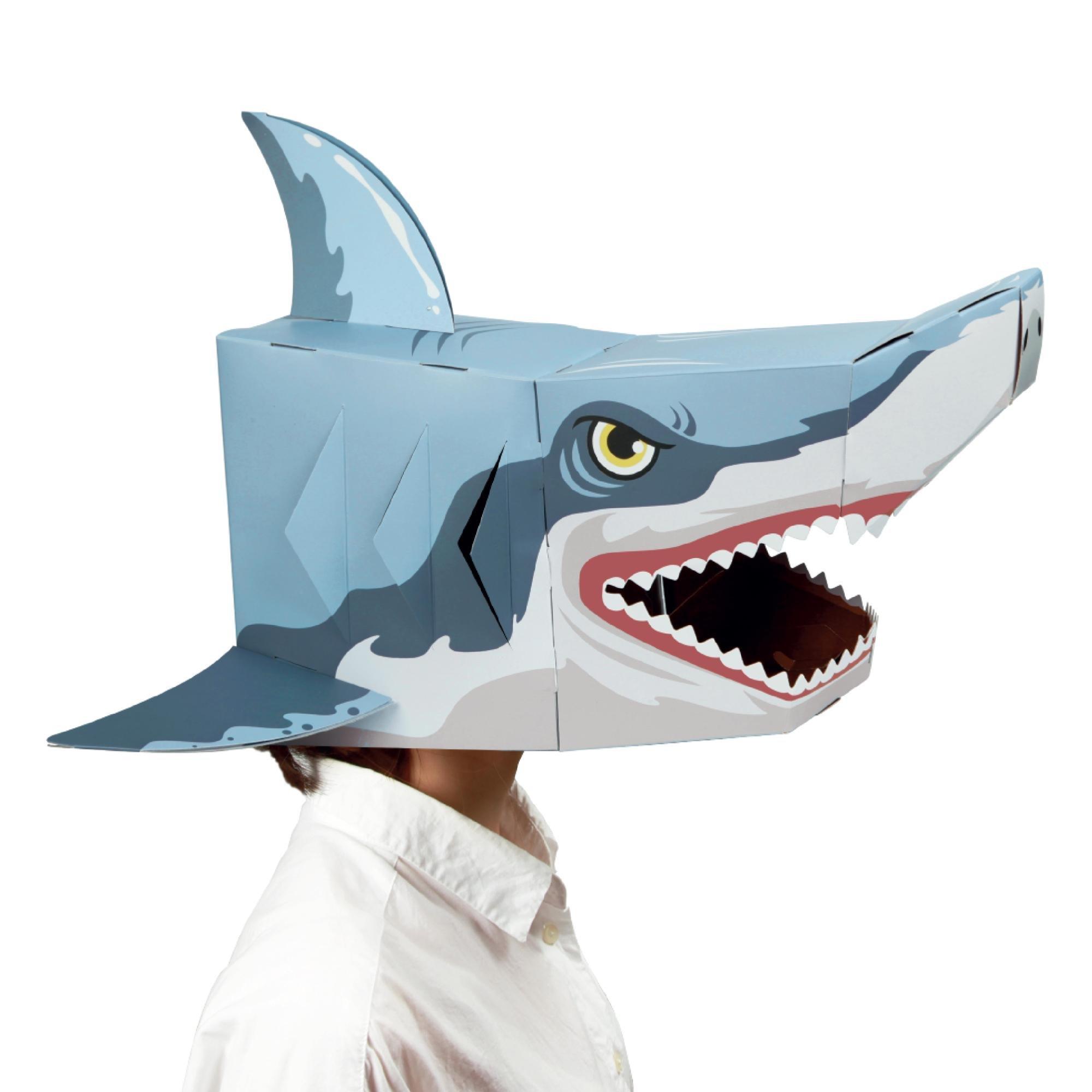 3D Shark Mask Craft for Kids (2 Pack) image number 3