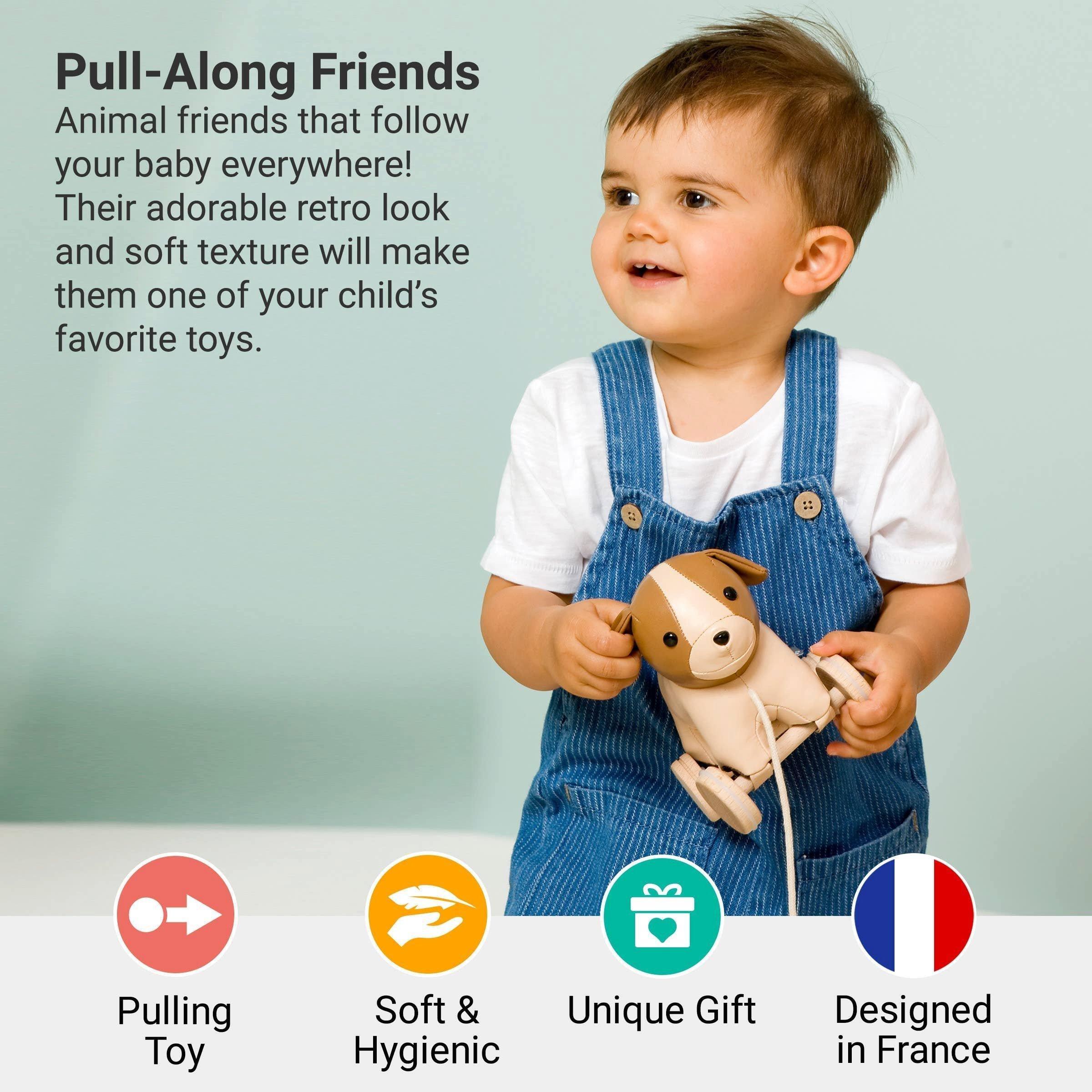 Pull Along Friends - Adrien the Dog, Plush Toy image number 1
