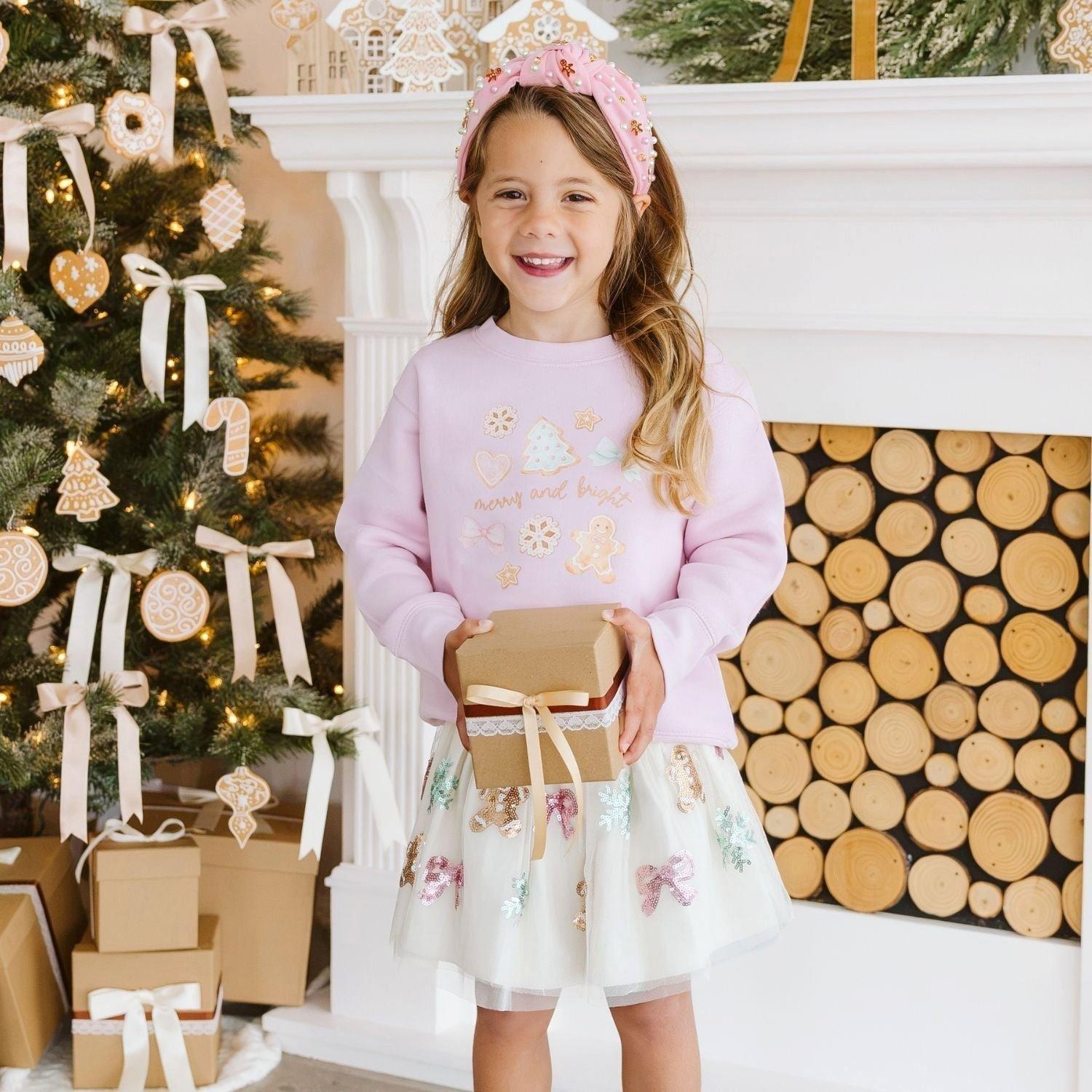 Merry and Bright Gingerbread Christmas Sweatshirt image number 3