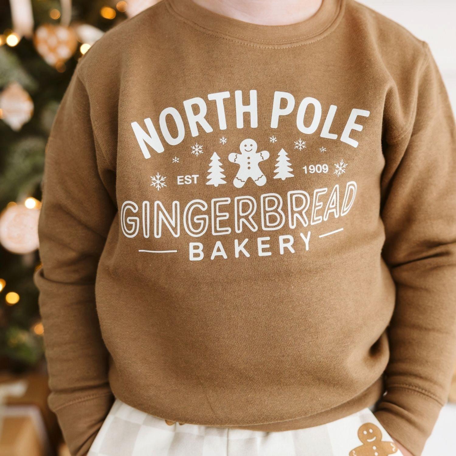 North Pole Gingerbread Christmas Sweatshirt image number 2