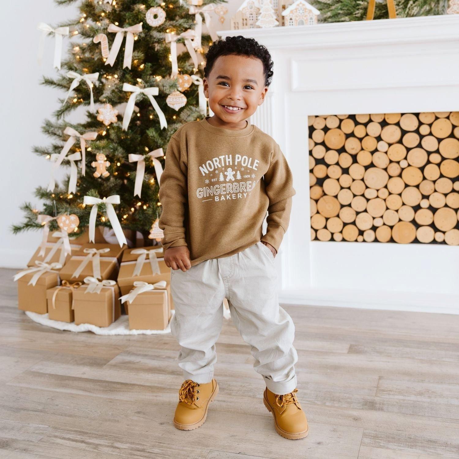 North Pole Gingerbread Christmas Sweatshirt image number 4