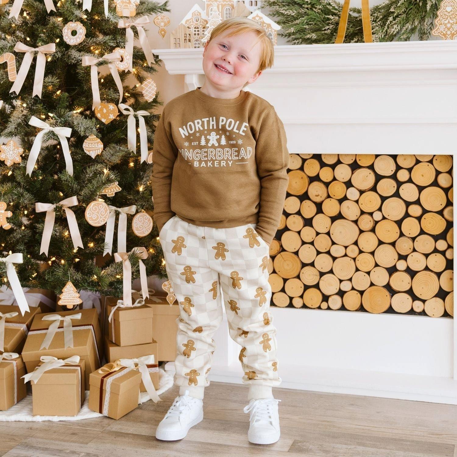 North Pole Gingerbread Christmas Sweatshirt image number 1