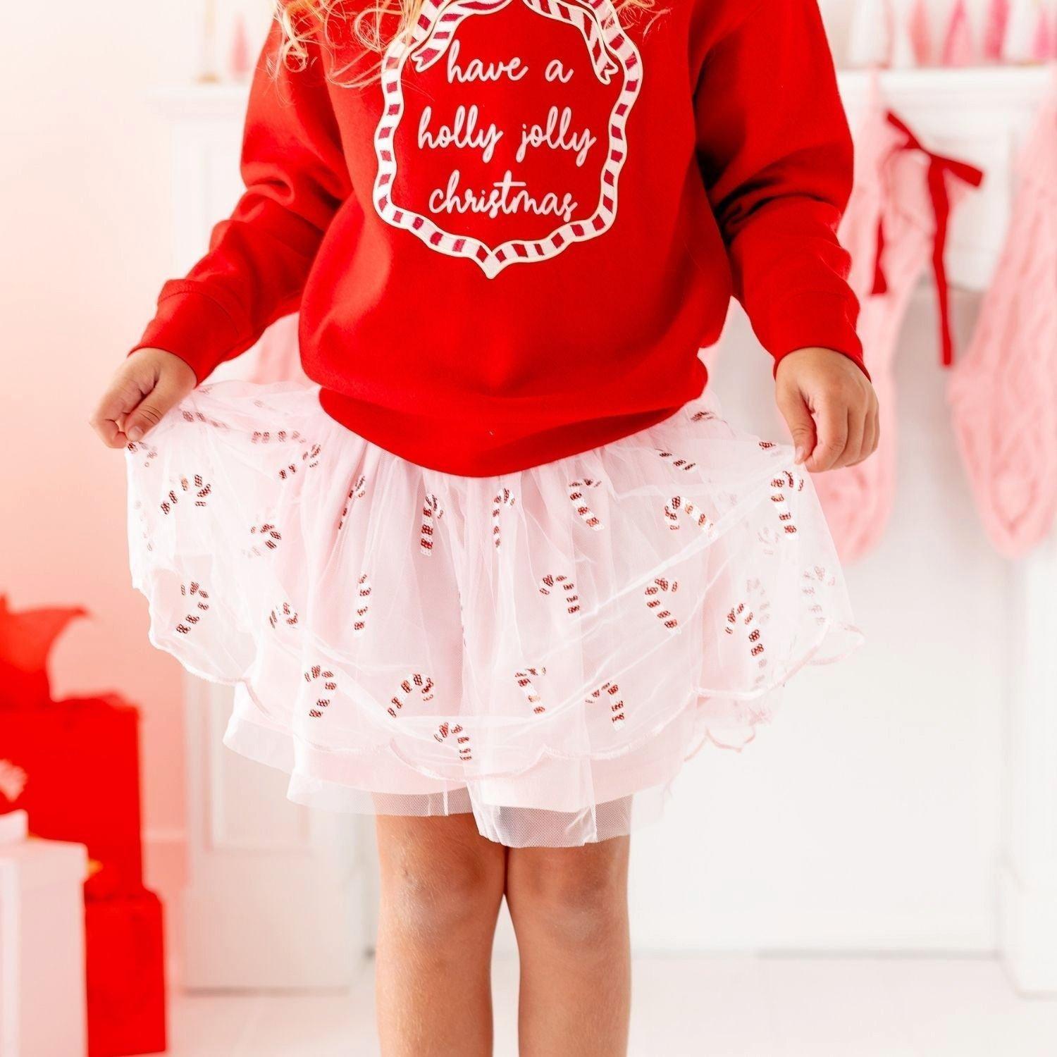 Holly Jolly Christmas Sequin Bow Patch Sweatshirt image number 2