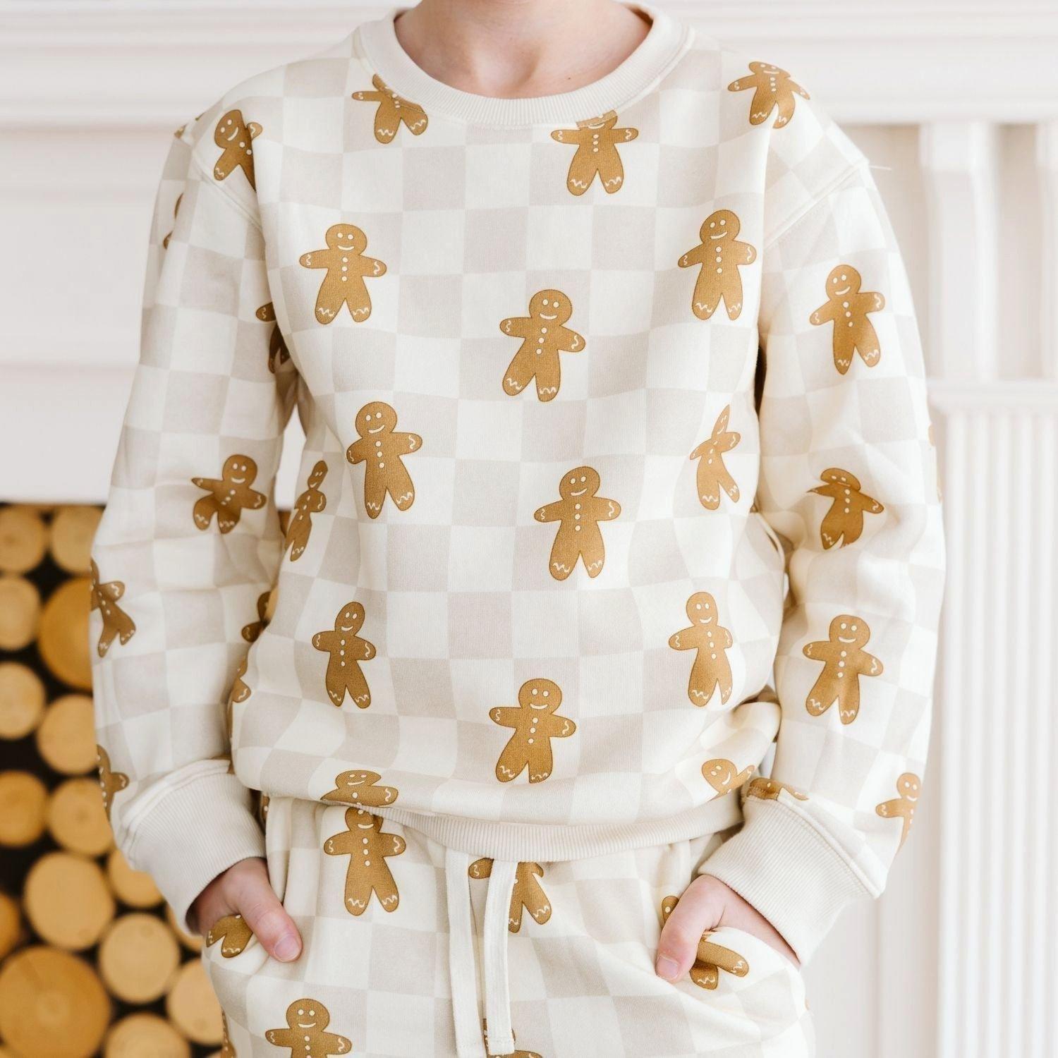 Gingerbread Christmas Checkered Sweatshirt image number 2