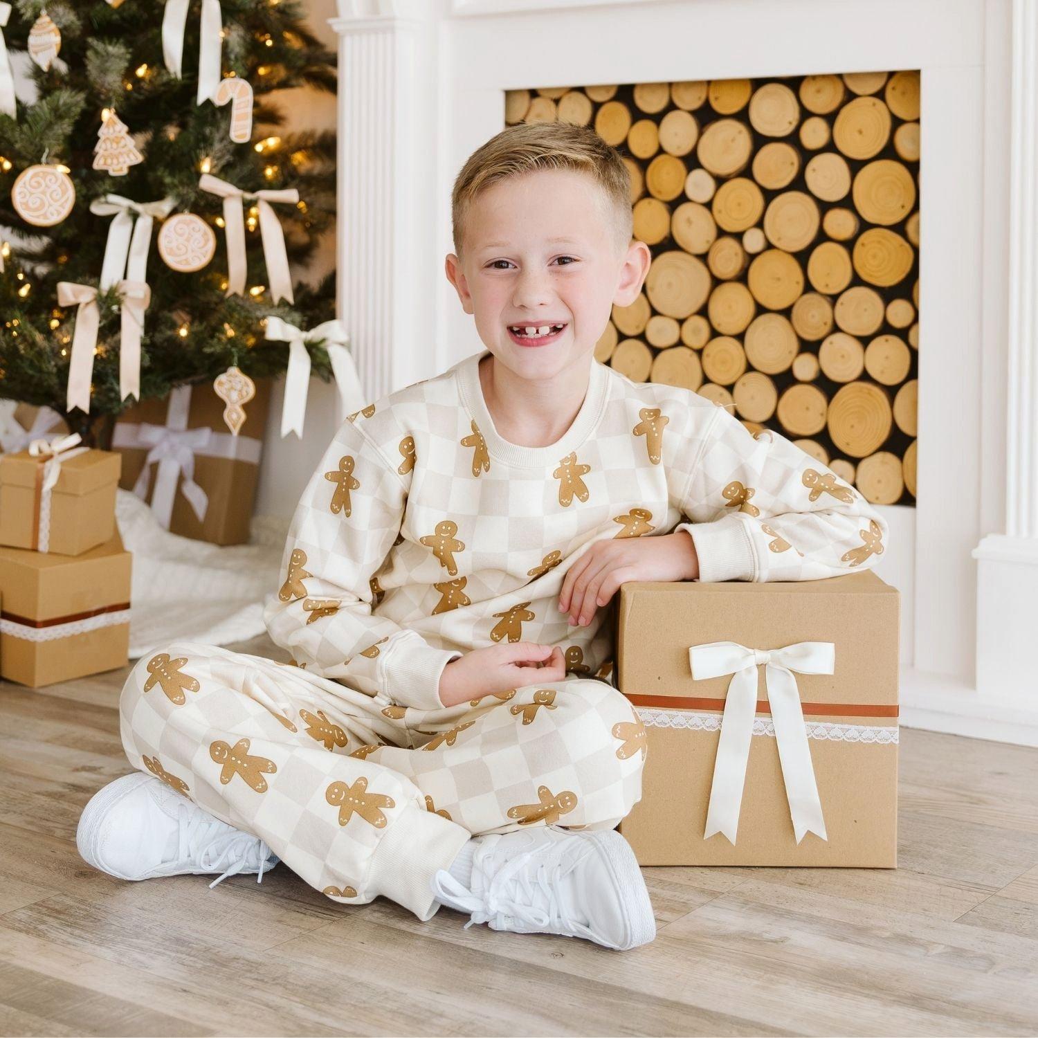 Gingerbread Christmas Checkered Sweatshirt image number 3