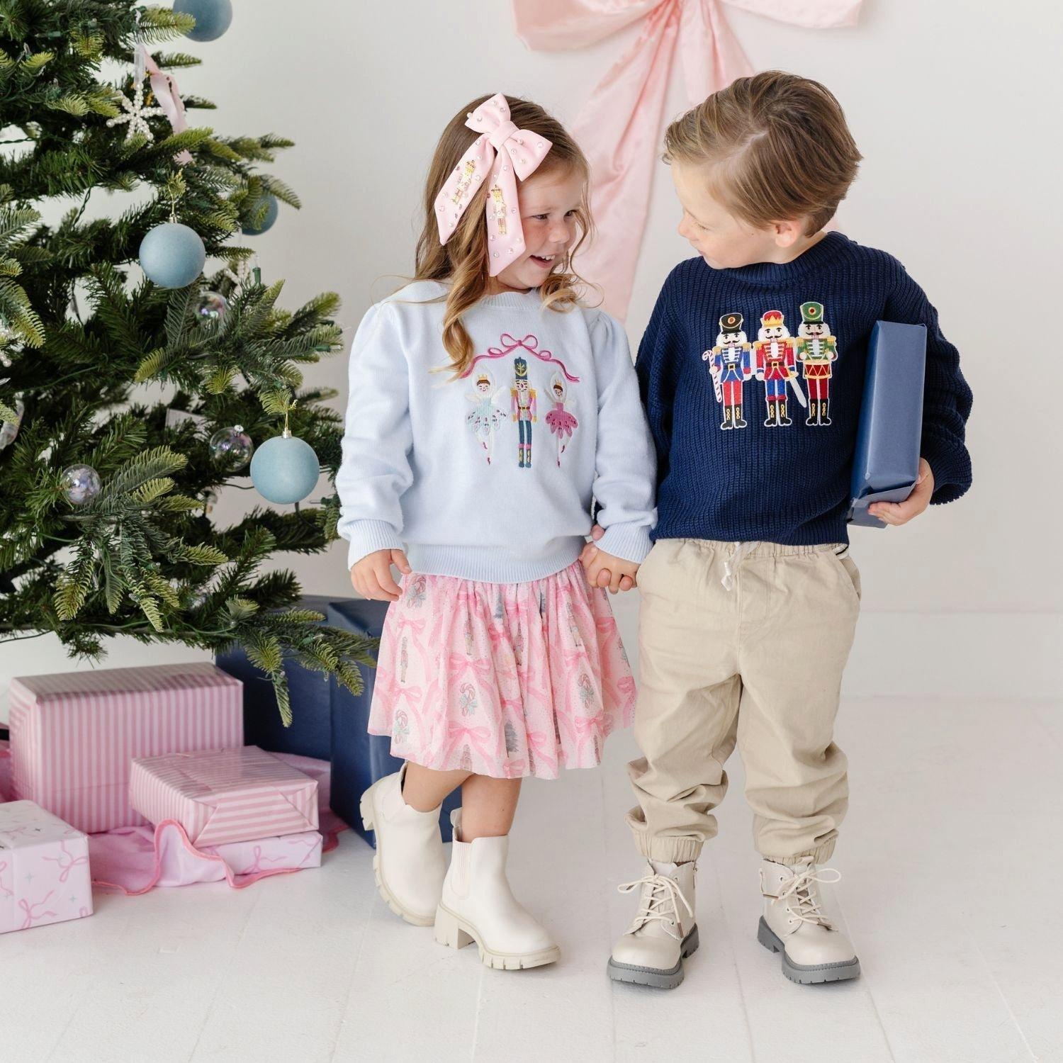 Nutcracker Embroidered Christmas Sweater image number 4