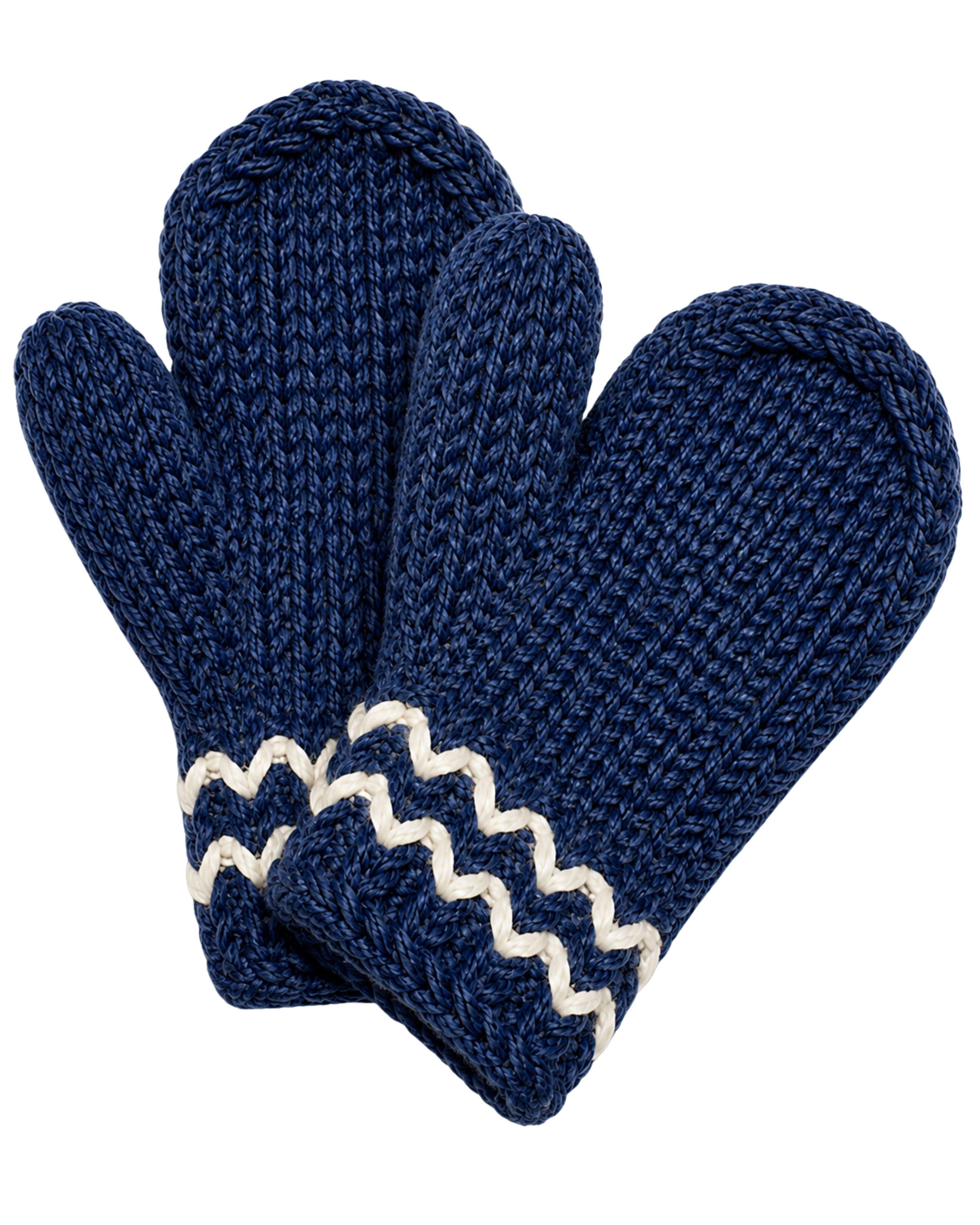 Classic Knit Mittens - Navy image number 2