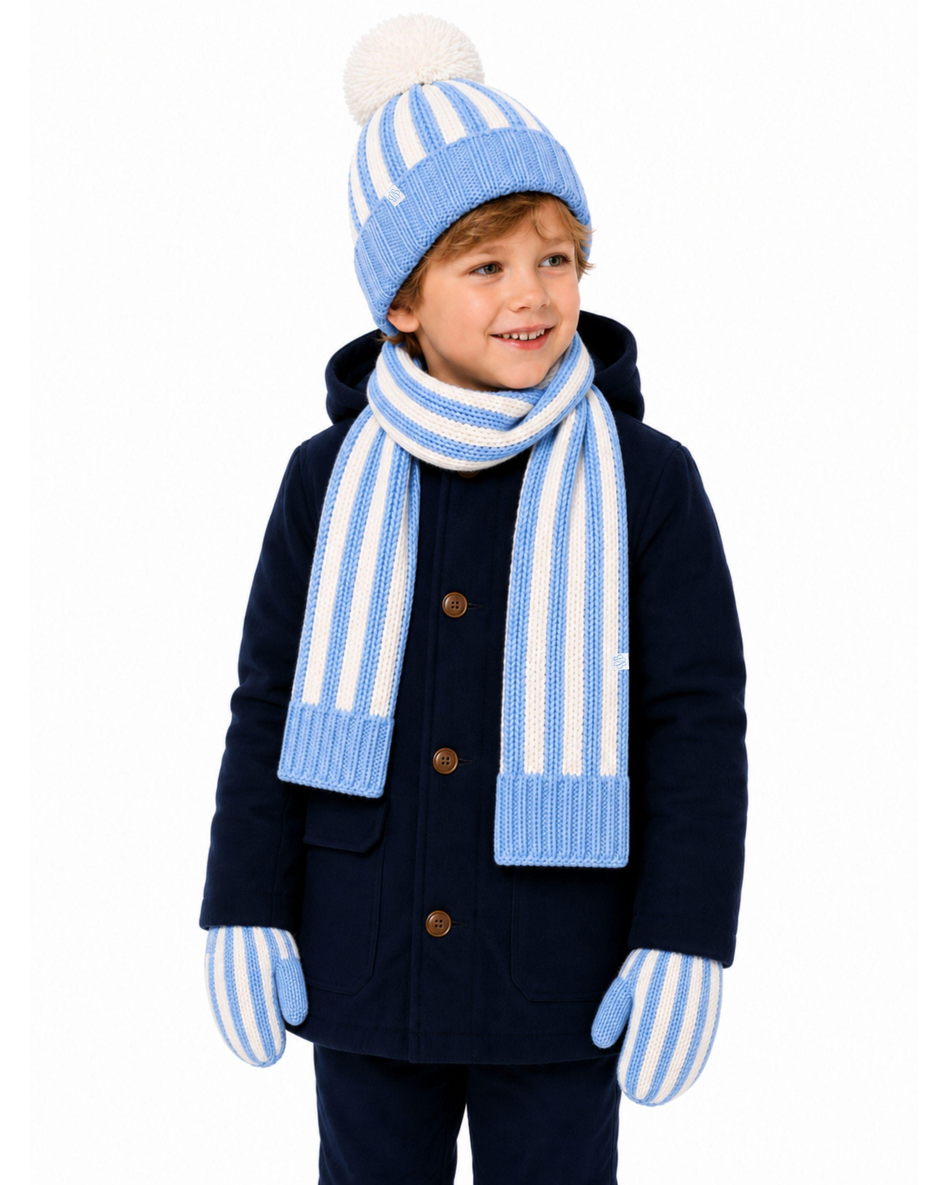Regatta Striped Mittens - Blue image number 1