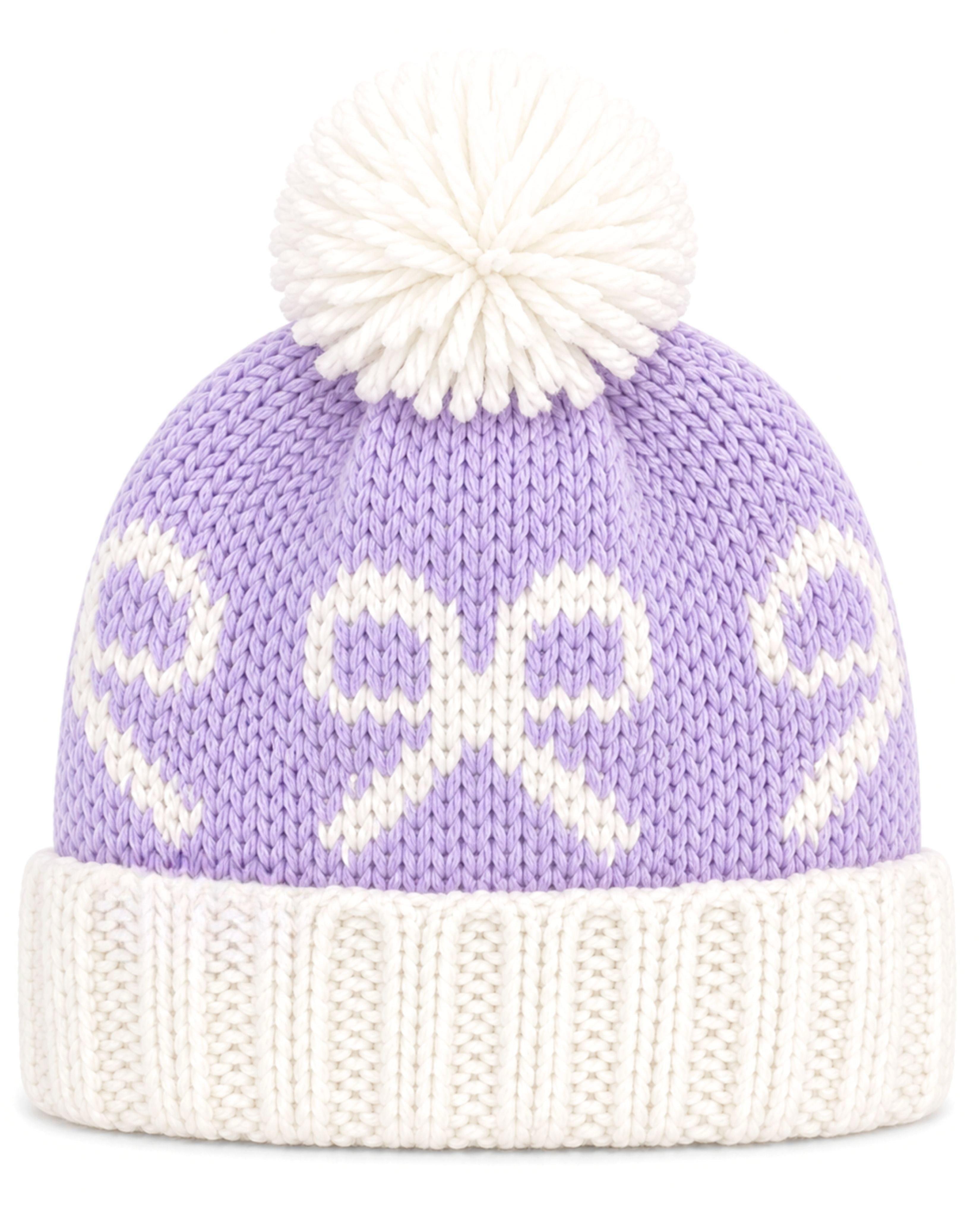 Bows Bobble Hat - Lavender image number 2