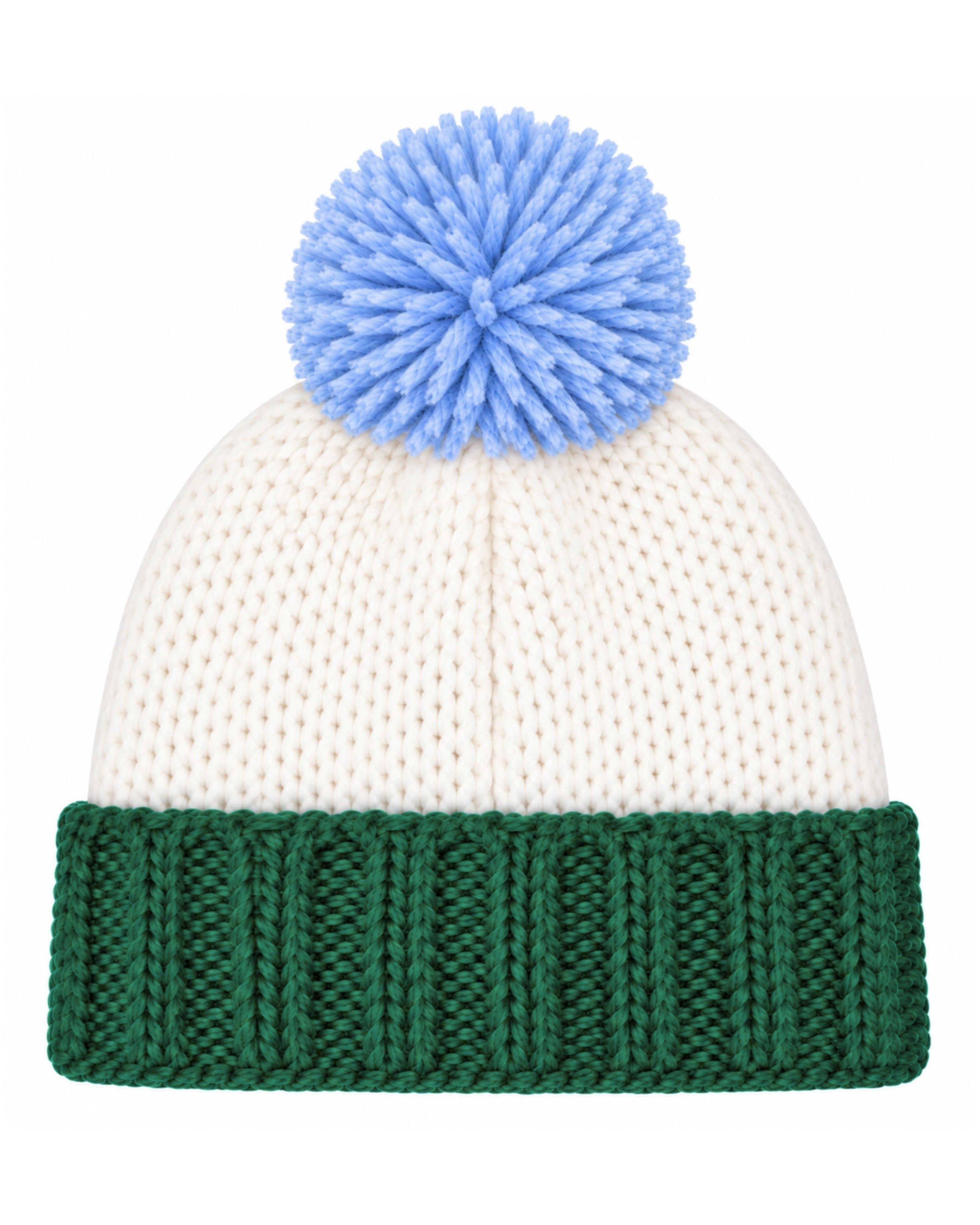 Football Bobble Hat - Green & Blue image number 3